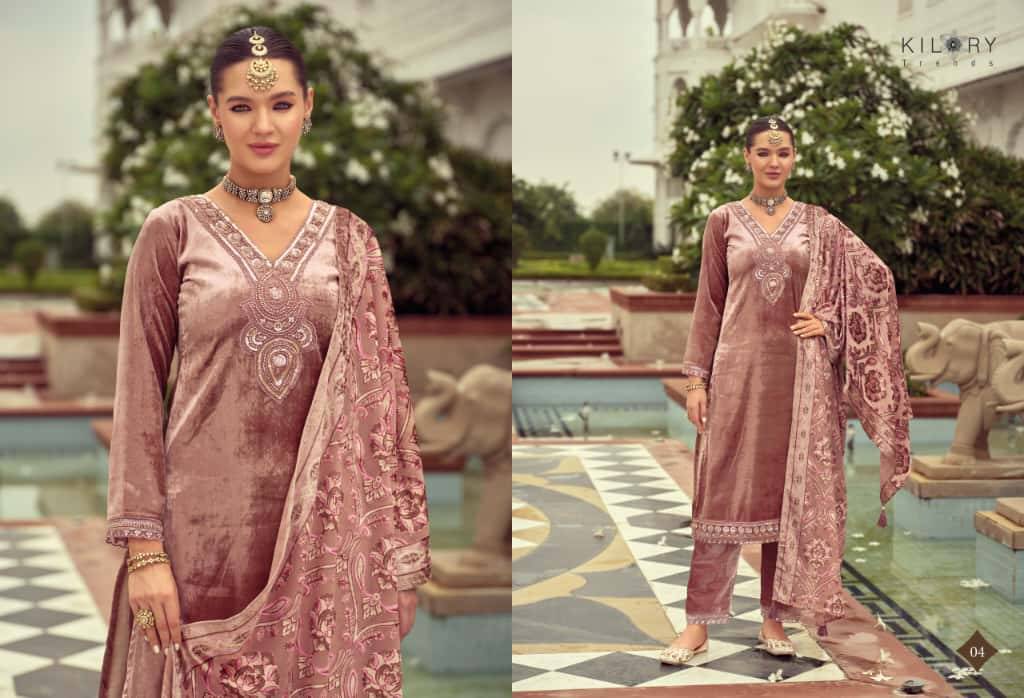 Gulab By Kilory 01 To 04 Series Beautiful Festive Suits Colorful Stylish Fancy Casual Wear & Ethnic Wear Pure Velvet Dresses At Wholesale Price