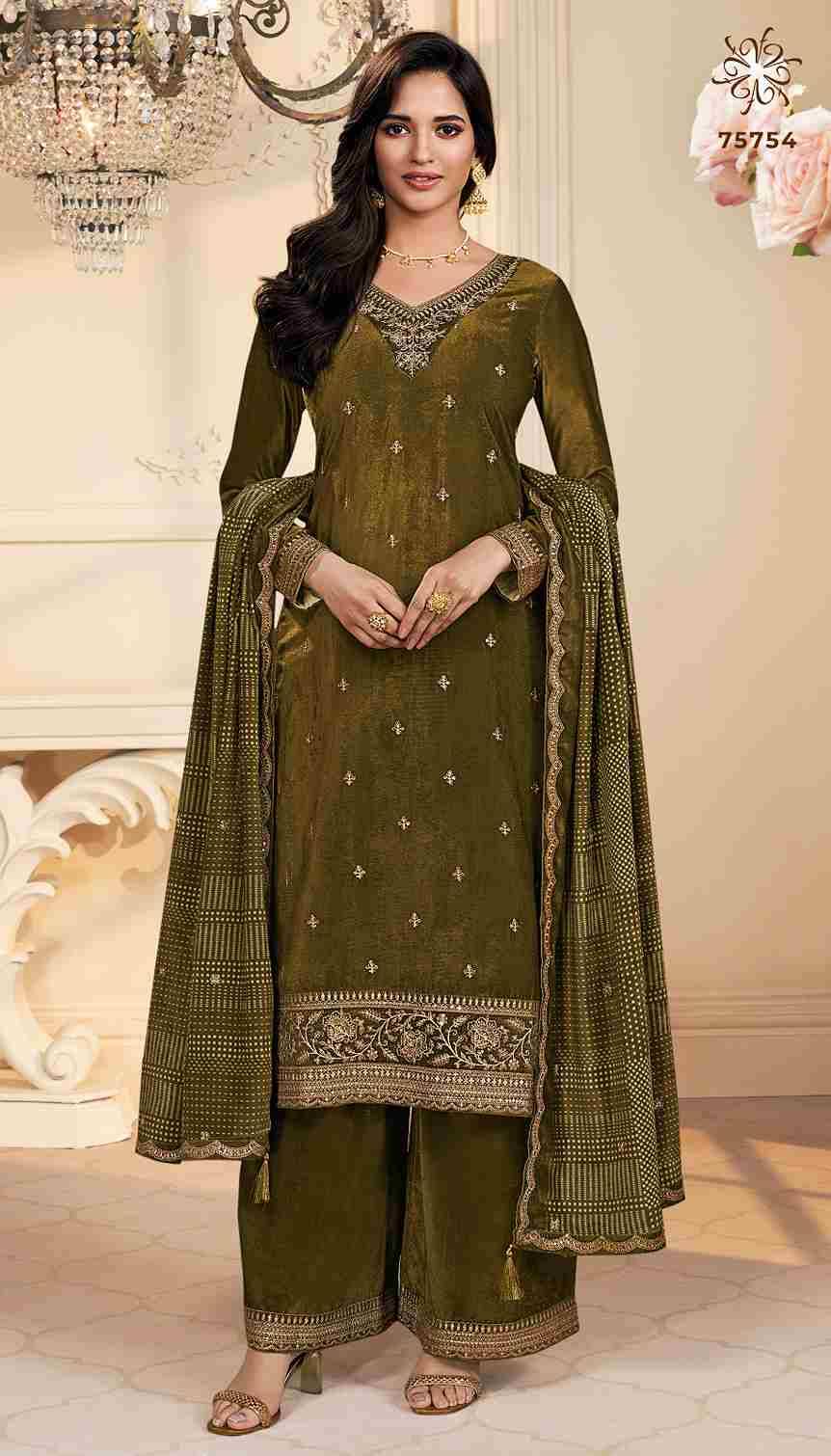 Suri By Kuleesh 75751 To 75755 Series Designer Festive Suits Collection Beautiful Stylish Fancy Colorful Party Wear & Occasional Wear Velvet Dresses At Wholesale Price
