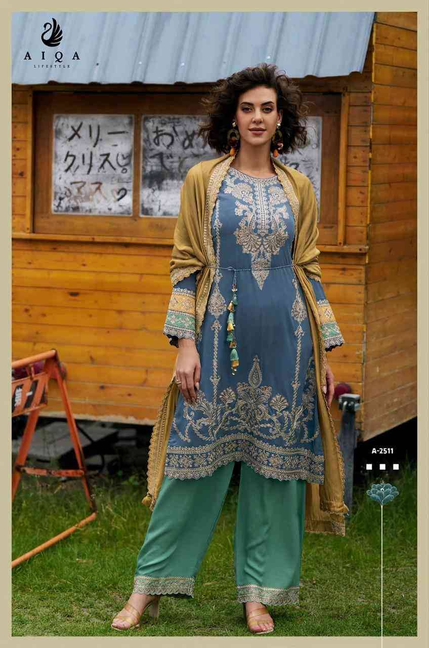 Weaves By Aiqa 2507 To 2512 Series Beautiful Festive Suits Colorful Stylish Fancy Casual Wear & Ethnic Wear Pure Viscose Pashmina Dresses At Wholesale Price