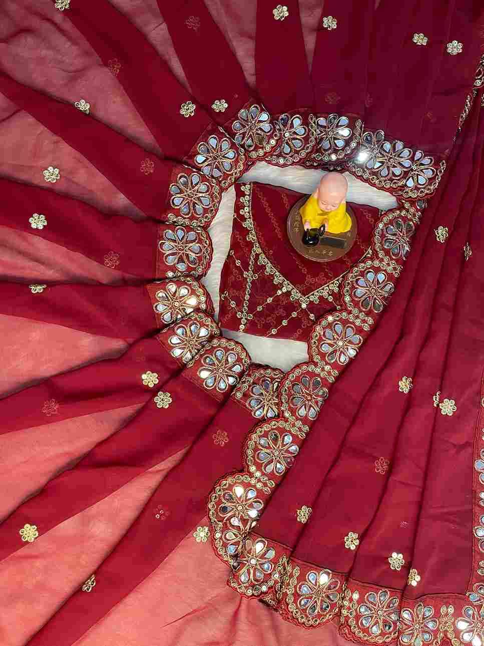 Vs-Vastra By Fashid Wholesale Indian Traditional Wear Collection Beautiful Stylish Fancy Colorful Party Wear & Occasional Wear Soft Georgette Sarees At Wholesale Price