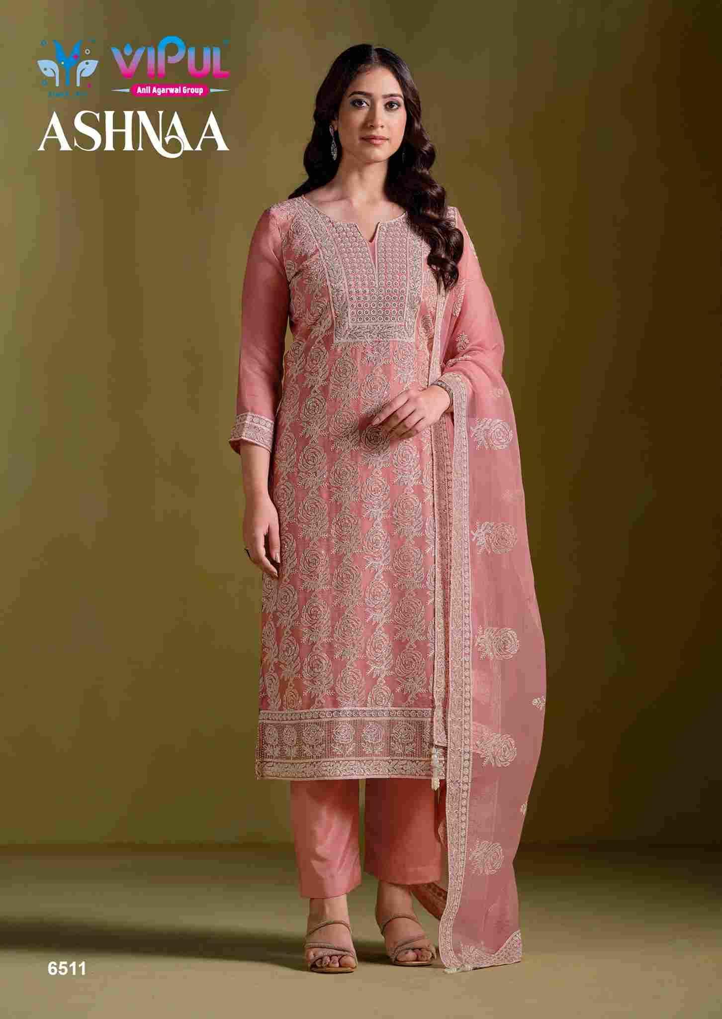 Ashnaa By Vipul Fashion 6511 To 6516 Series Designer Festive Suits Beautiful Fancy Stylish Colorful Party Wear & Occasional Wear Chiffon With Embroidery Dresses At Wholesale Price