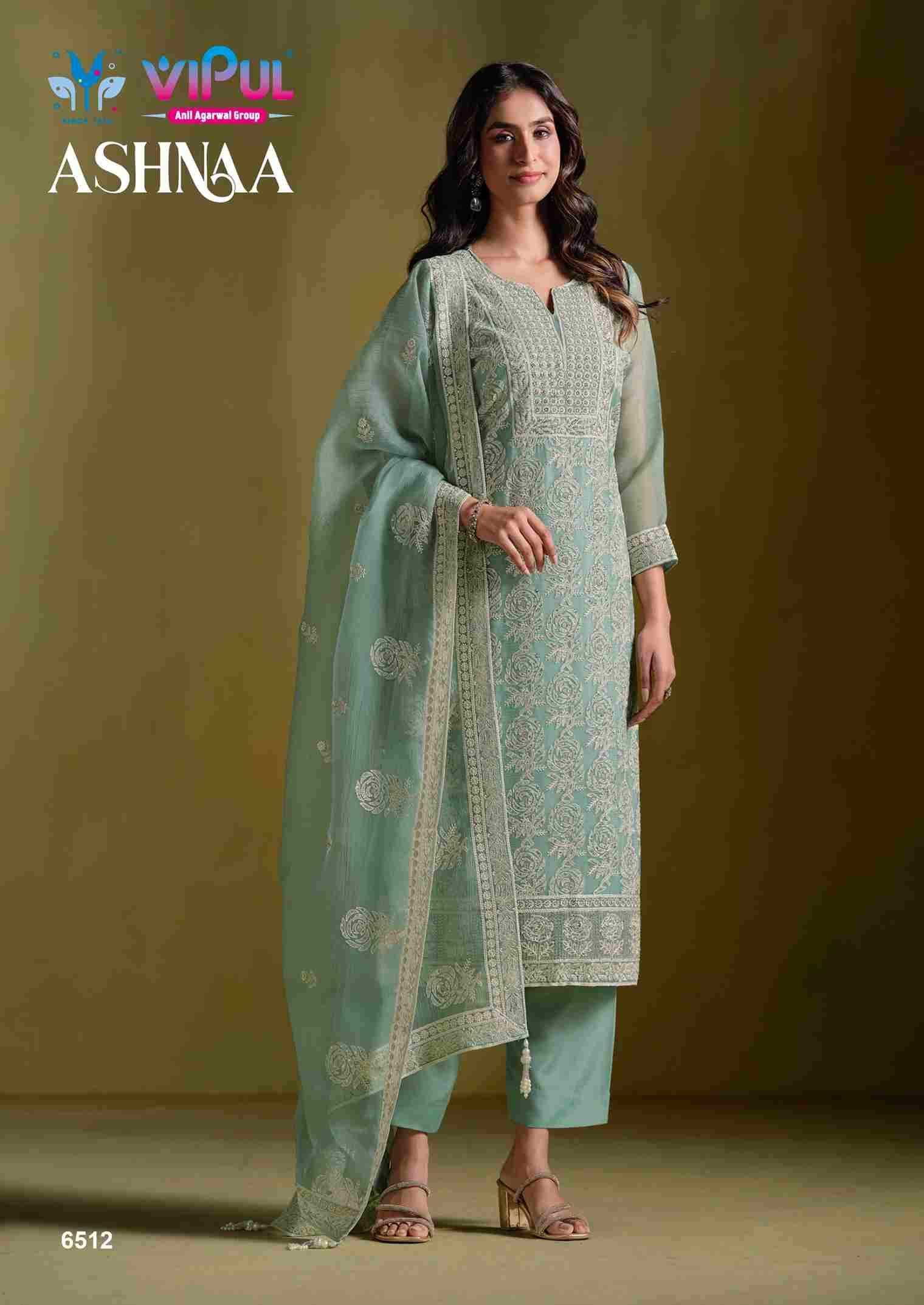 Ashnaa By Vipul Fashion 6511 To 6516 Series Designer Festive Suits Beautiful Fancy Stylish Colorful Party Wear & Occasional Wear Chiffon With Embroidery Dresses At Wholesale Price