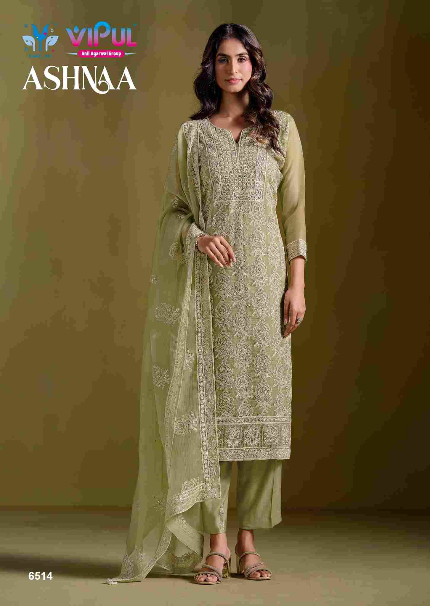 Ashnaa By Vipul Fashion 6511 To 6516 Series Designer Festive Suits Beautiful Fancy Stylish Colorful Party Wear & Occasional Wear Chiffon With Embroidery Dresses At Wholesale Price