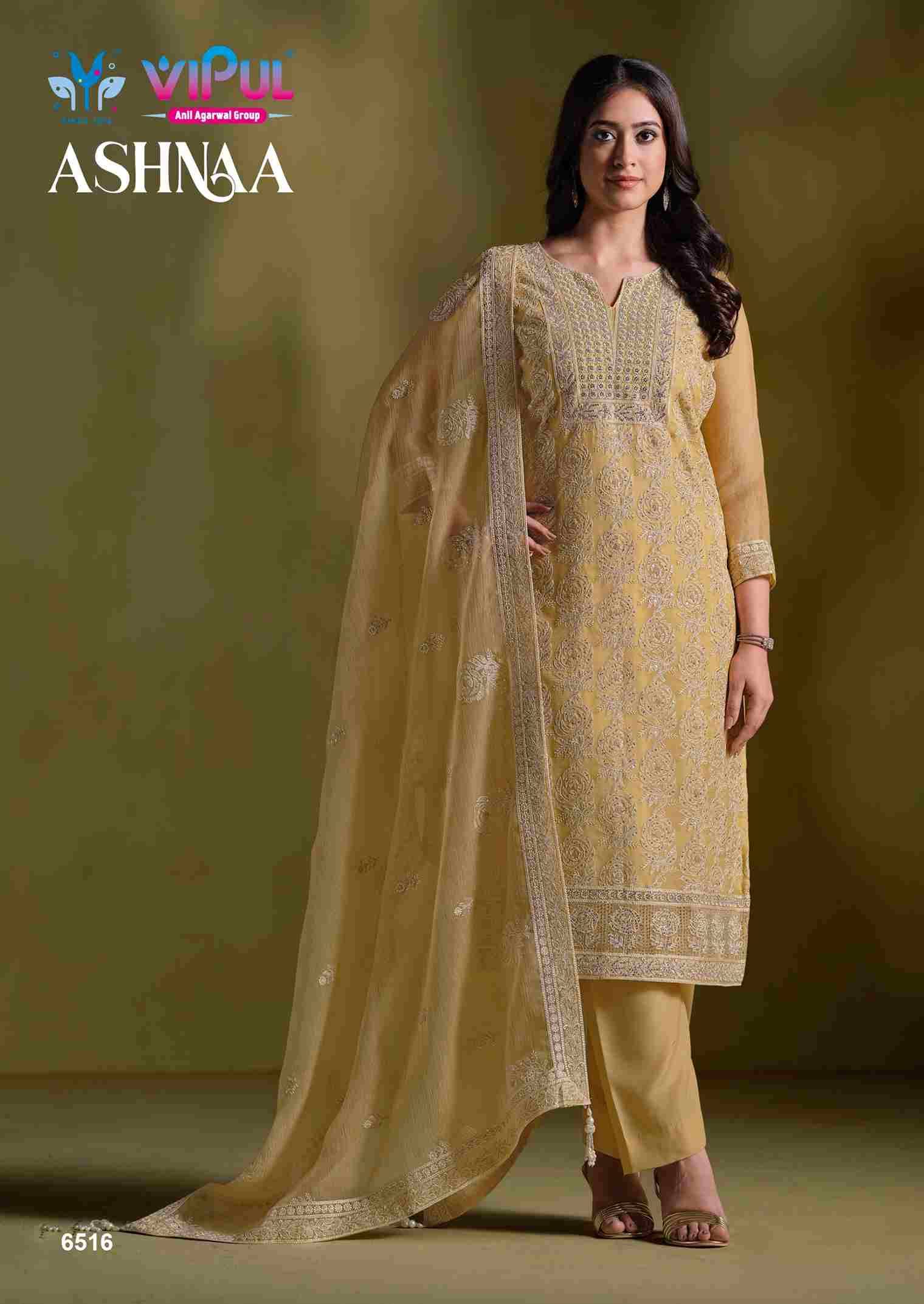 Ashnaa By Vipul Fashion 6511 To 6516 Series Designer Festive Suits Beautiful Fancy Stylish Colorful Party Wear & Occasional Wear Chiffon With Embroidery Dresses At Wholesale Price