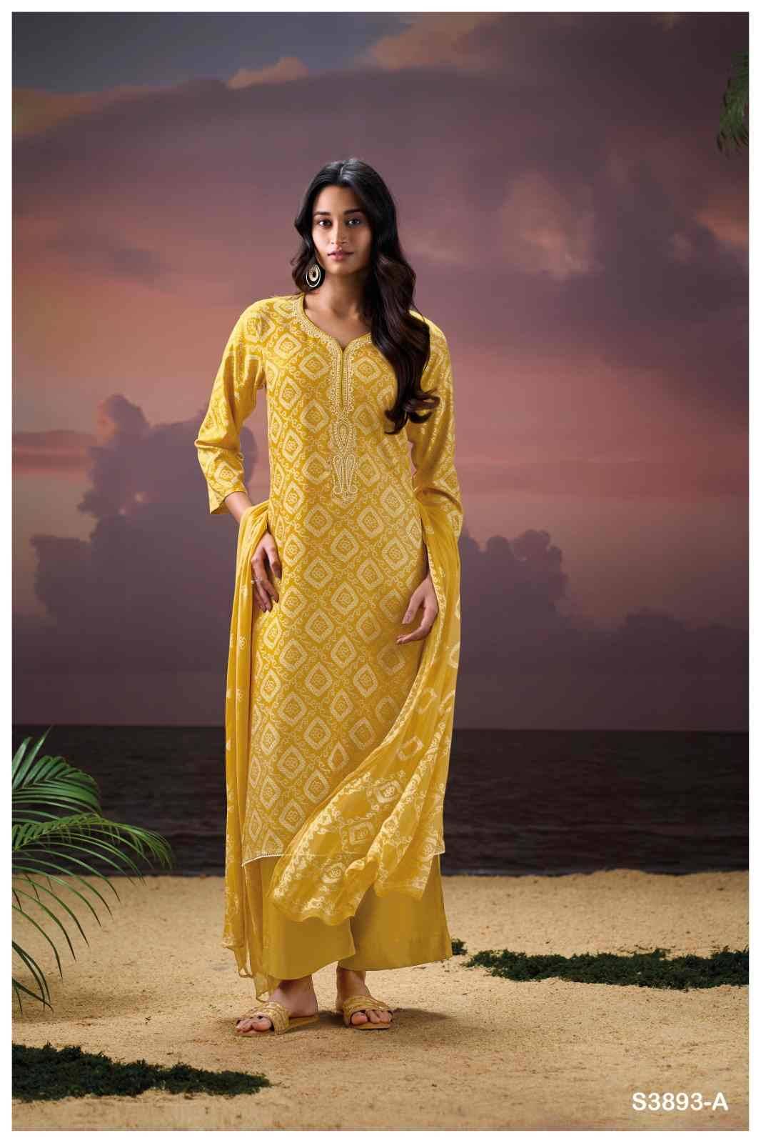 Eirlys-3893 By Ganga Fashion 3893-A To 3893-D Series Beautiful Festive Suits Colorful Stylish Fancy Casual Wear & Ethnic Wear Pure Pashmina Dresses At Wholesale Price