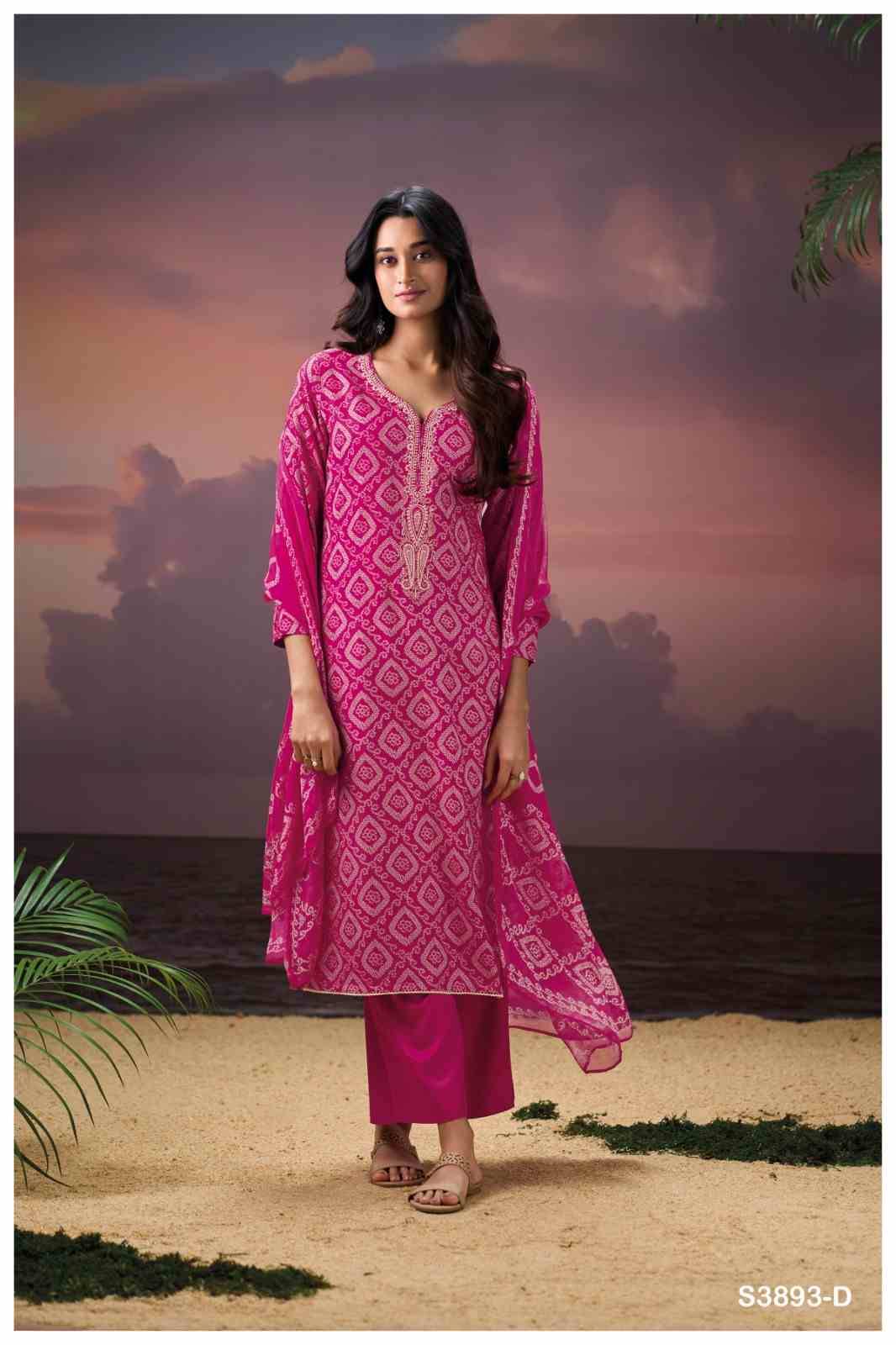 Eirlys-3893 By Ganga Fashion 3893-A To 3893-D Series Beautiful Festive Suits Colorful Stylish Fancy Casual Wear & Ethnic Wear Pure Pashmina Dresses At Wholesale Price