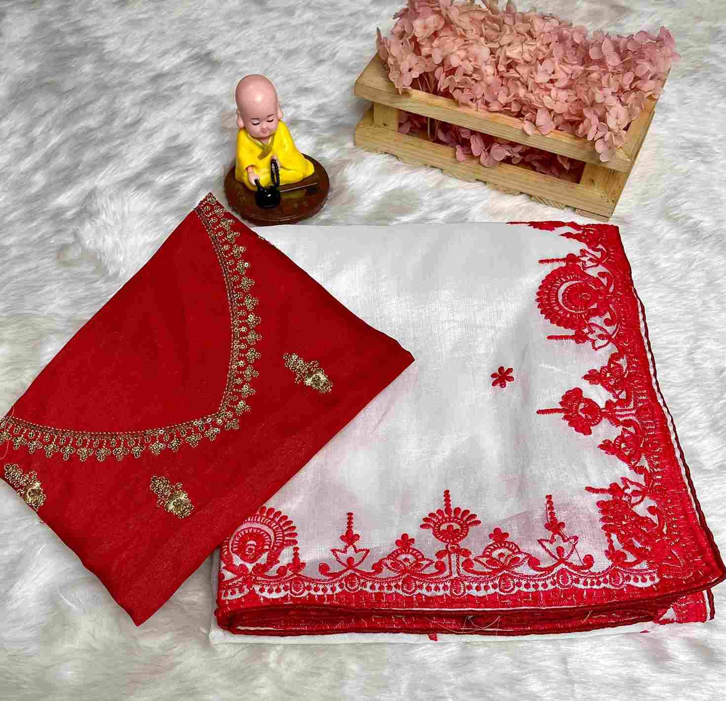 Vs-White Queen By Fashid Wholesale Indian Traditional Wear Collection Beautiful Stylish Fancy Colorful Party Wear & Occasional Wear Vichitra Silk Sarees At Wholesale Price