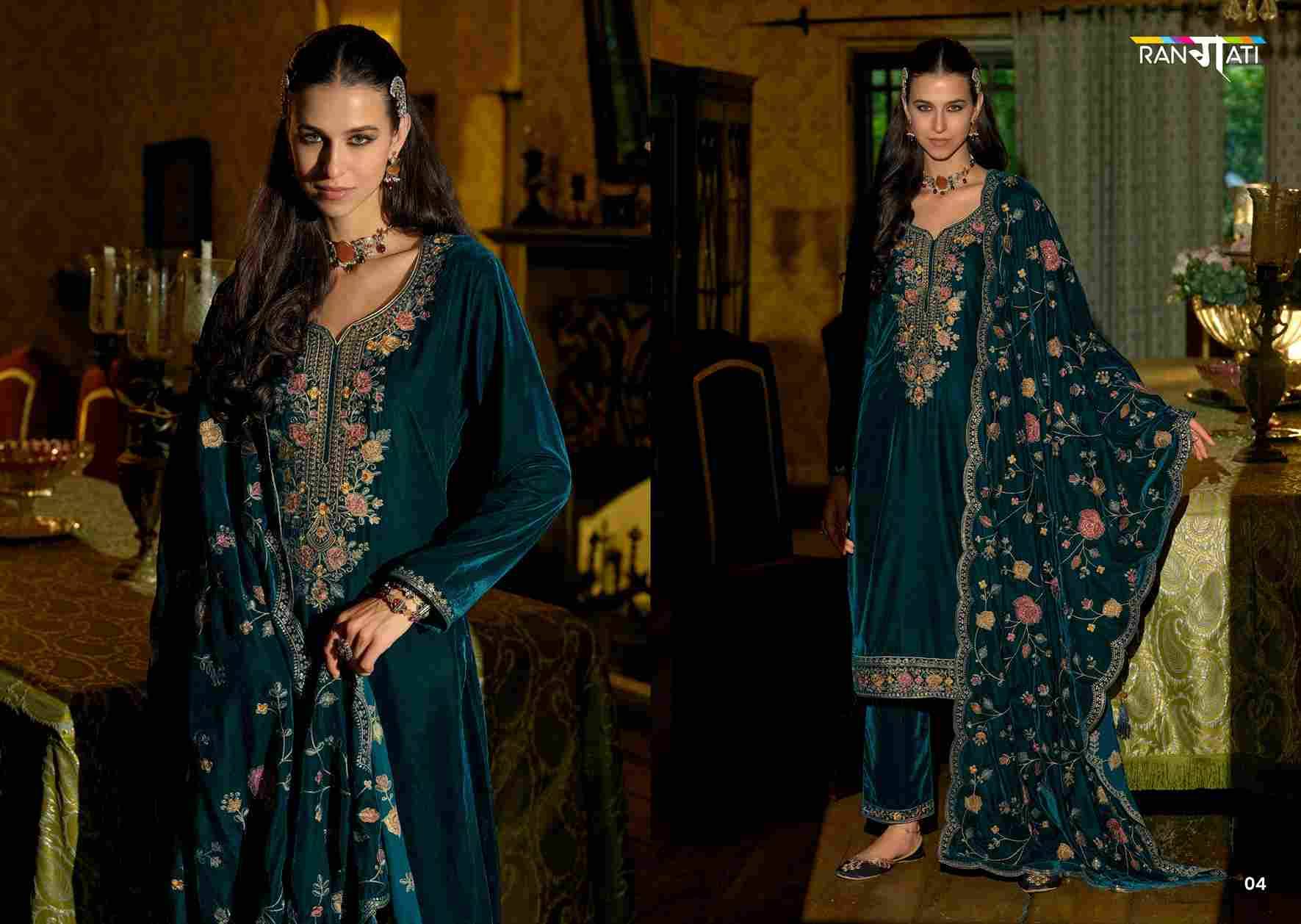 Rangrez By Rangati 01 To 04 Series Designer Festive Suits Beautiful Fancy Colorful Stylish Party Wear & Occasional Wear Velvet Dresses At Wholesale Price