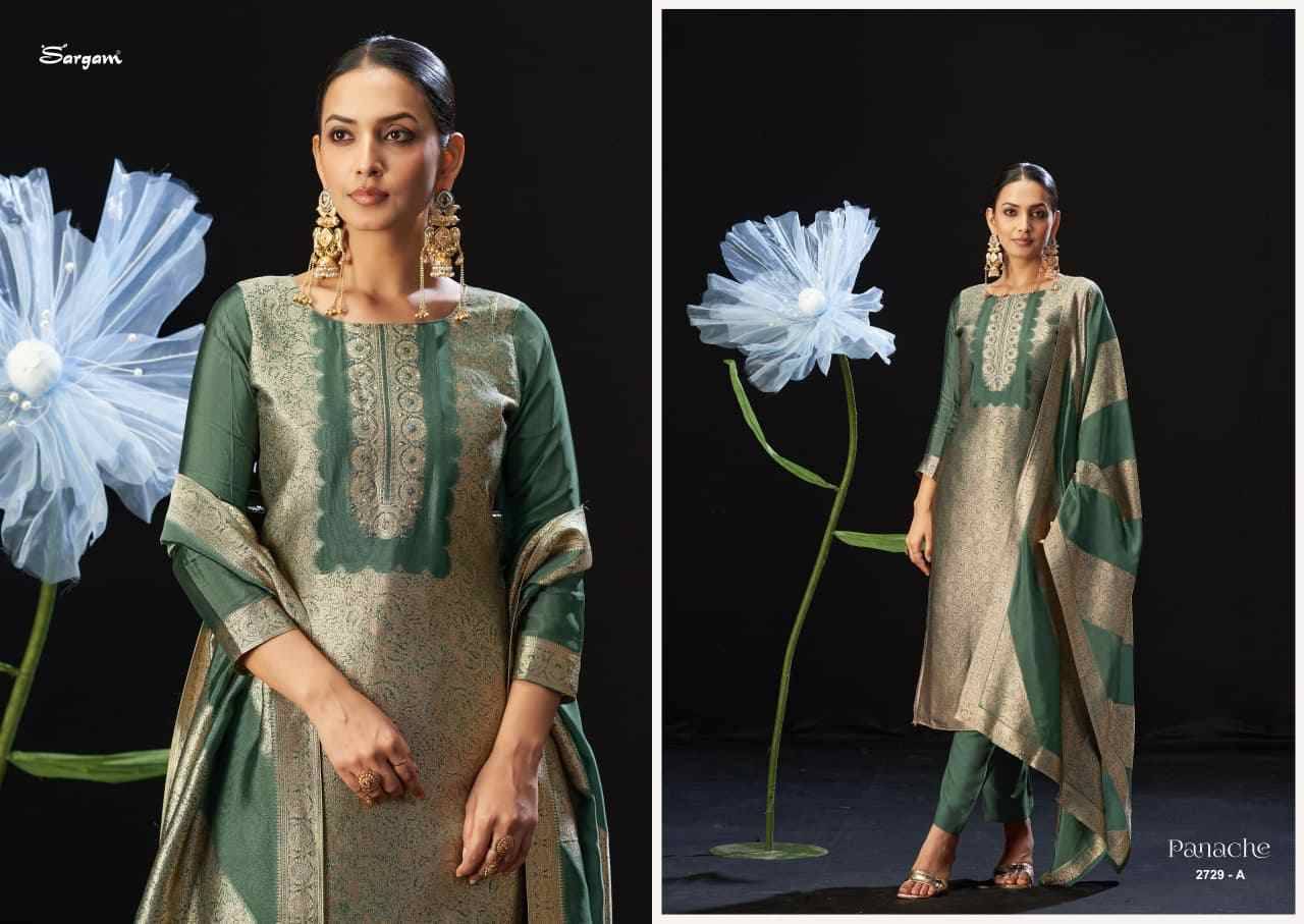 Panache By Sargam Prints 2729-A To 2729-D Series Beautiful Festive Suits Stylish Fancy Colorful Casual Wear & Ethnic Wear Pure Viscose Silk Print Dresses At Wholesale Price