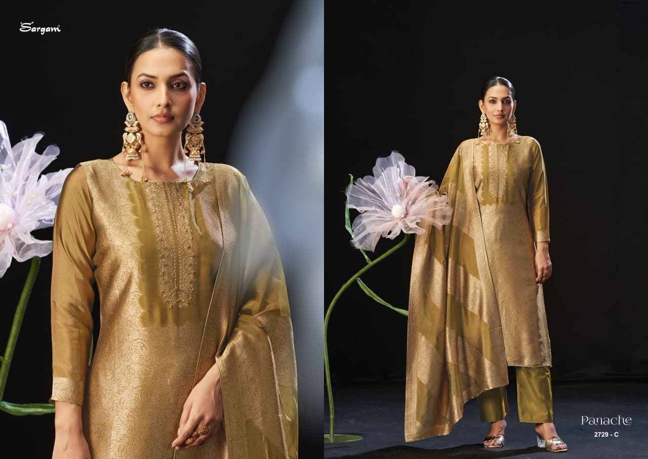 Panache By Sargam Prints 2729-A To 2729-D Series Beautiful Festive Suits Stylish Fancy Colorful Casual Wear & Ethnic Wear Pure Viscose Silk Print Dresses At Wholesale Price