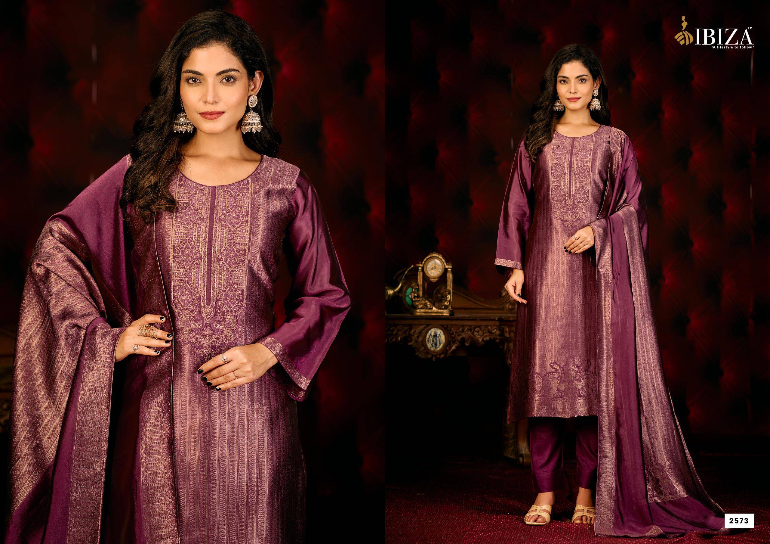 Kalila By Ibiza 2571 To 2574 Series Beautiful Festive Suits Colorful Stylish Fancy Casual Wear & Ethnic Wear Pure Bangalori Silk Jacquard Dresses At Wholesale Price