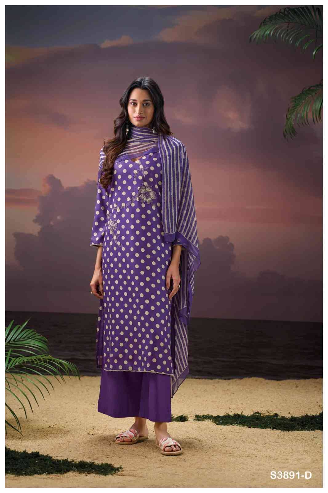 Cinzia-3891 By Ganga Fashion 3891-A To 3891-D Series Beautiful Festive Suits Colorful Stylish Fancy Casual Wear & Ethnic Wear Pure Pashmina Dresses At Wholesale Price