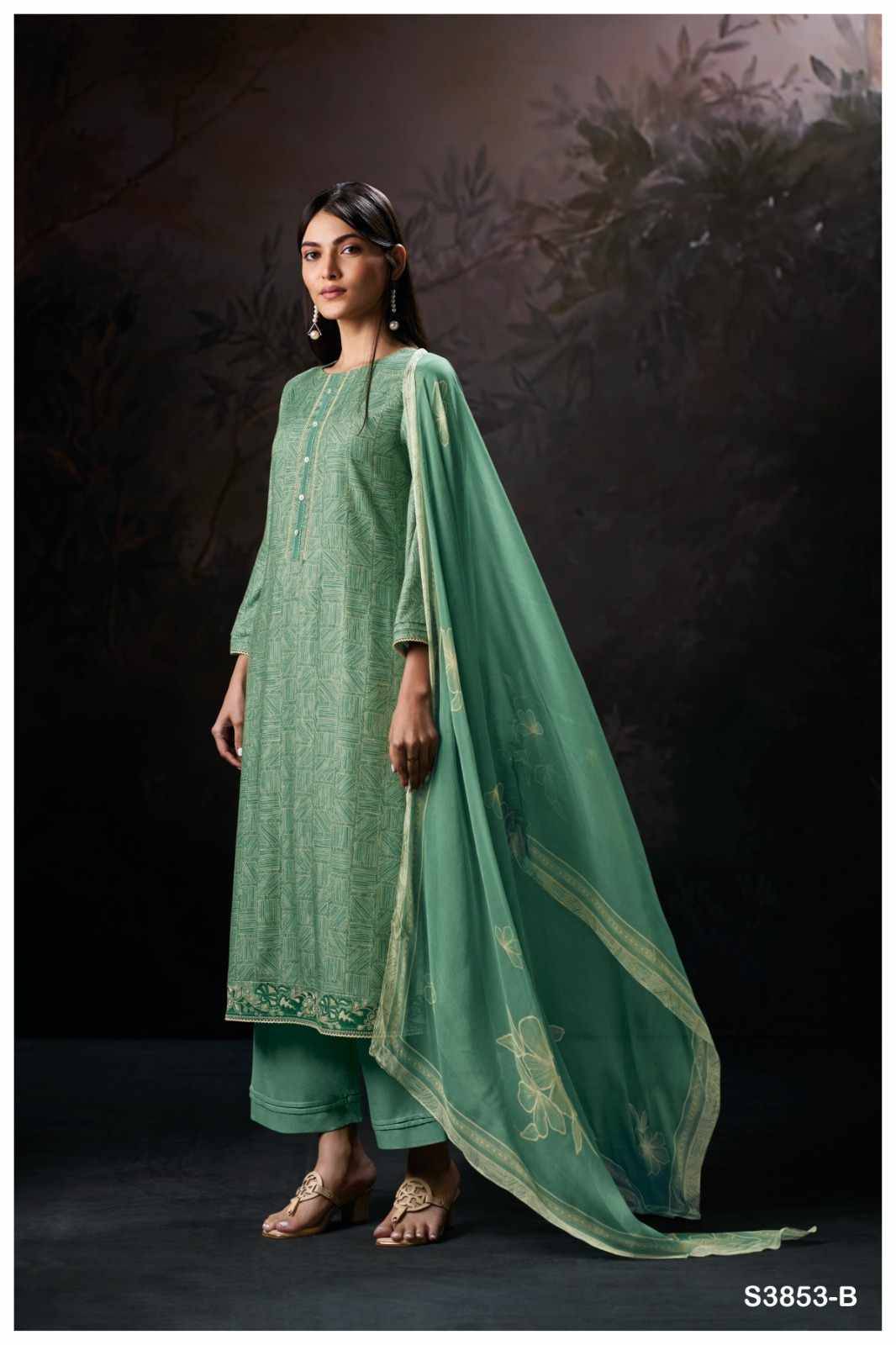 Blake-3853 By Ganga Fashion 3853-A To 3853-D Series Beautiful Festive Suits Colorful Stylish Fancy Casual Wear & Ethnic Wear Pure Pashmina Dresses At Wholesale Price
