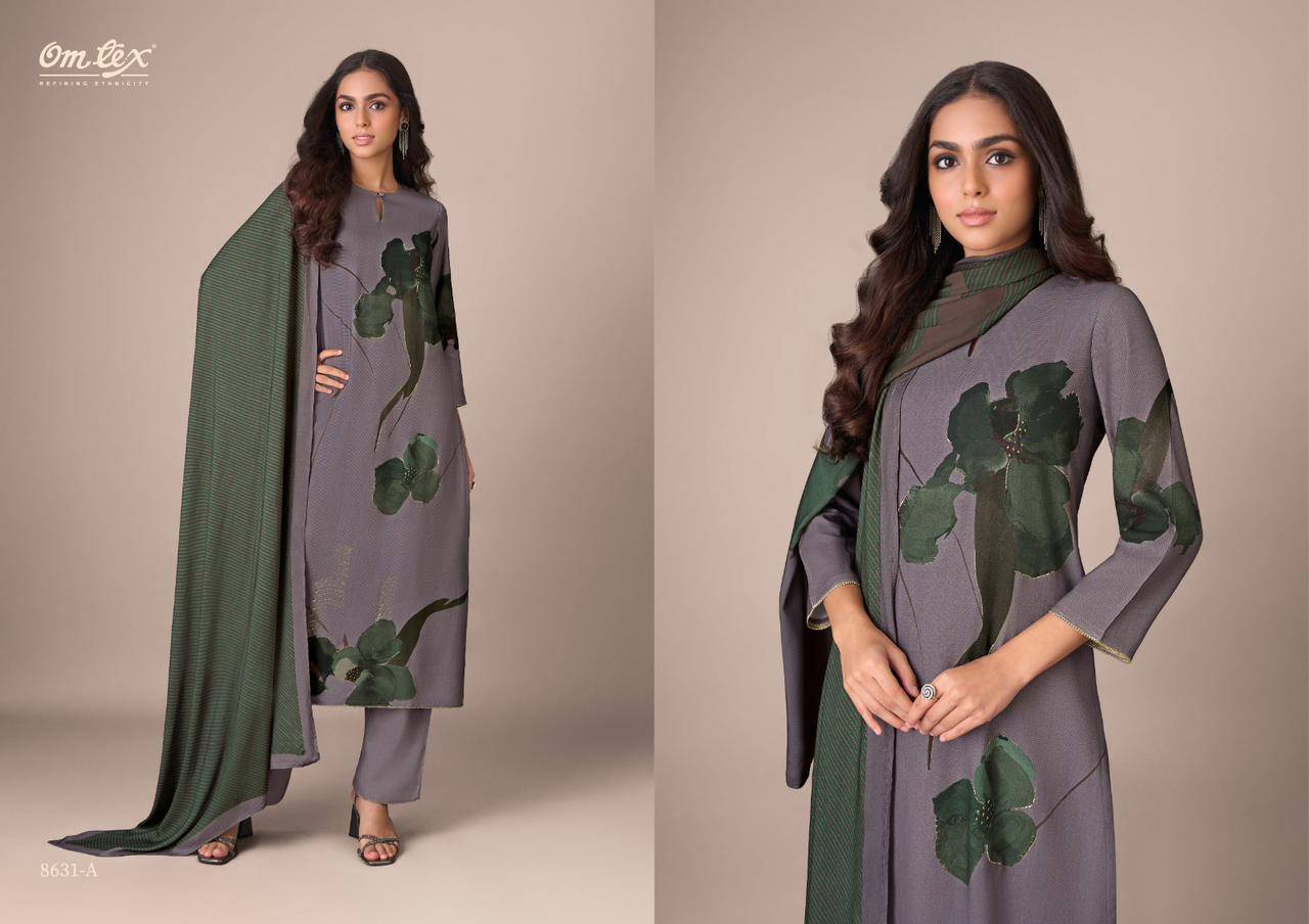 Nancy By Om Tex 8631-A To 8631-D Series Beautiful Festive Suits Colorful Stylish Fancy Casual Wear & Ethnic Wear Pure Pashmina Dresses At Wholesale Price