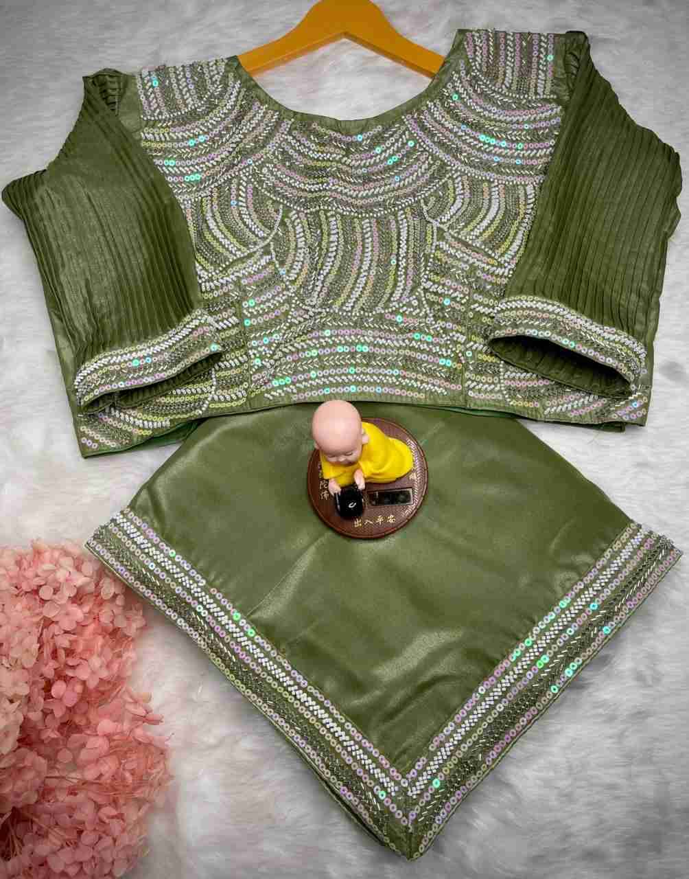 Vs-Sharini By Fashid Wholesale 01 To 05 Series Indian Traditional Wear Collection Beautiful Stylish Fancy Colorful Party Wear & Occasional Wear Heavy Chocolate Georgette Sarees At Wholesale Price