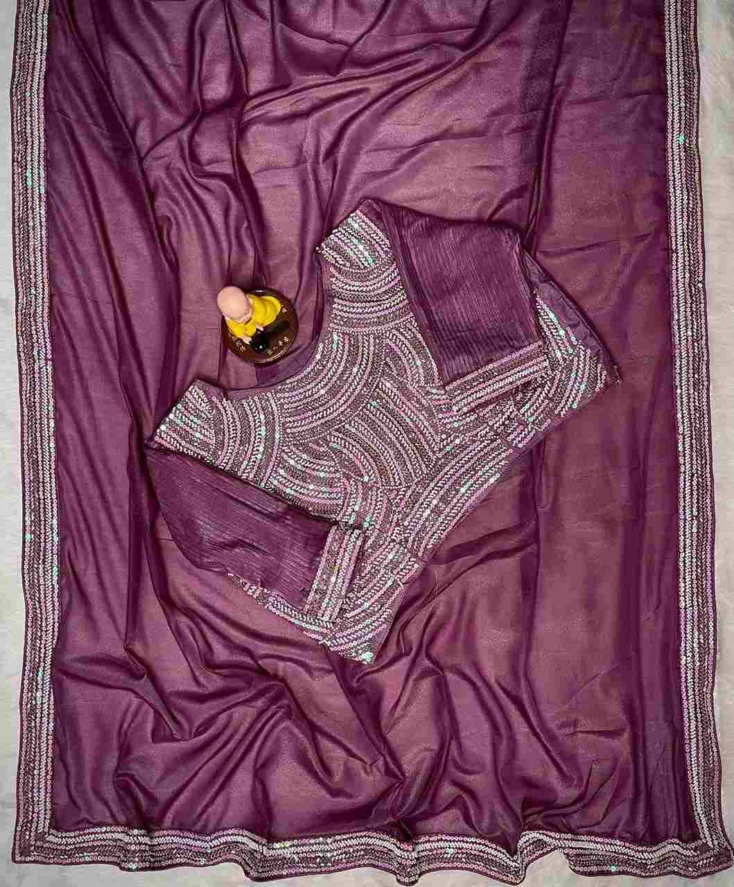 Vs-Sharini By Fashid Wholesale 01 To 05 Series Indian Traditional Wear Collection Beautiful Stylish Fancy Colorful Party Wear & Occasional Wear Heavy Chocolate Georgette Sarees At Wholesale Price