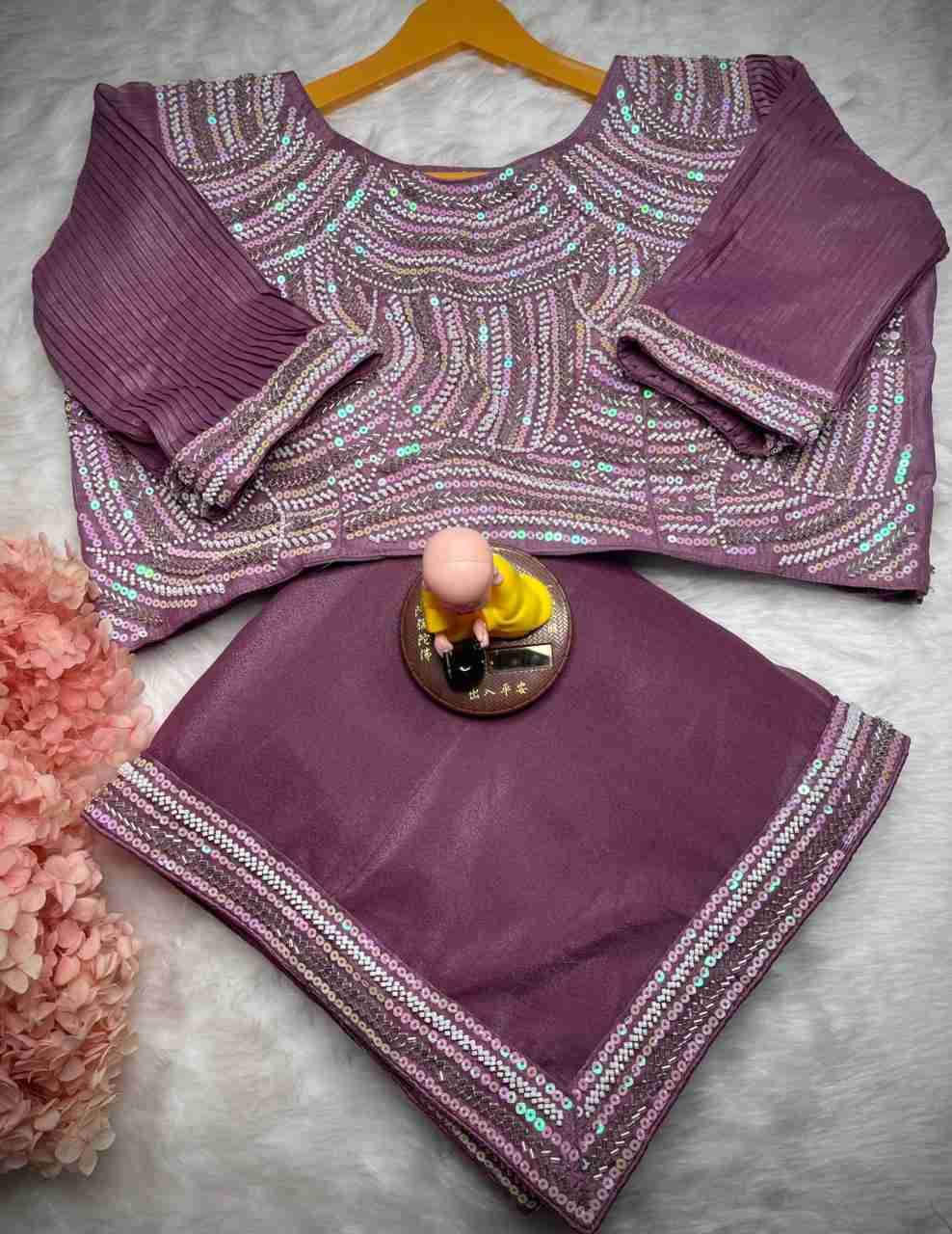 Vs-Sharini By Fashid Wholesale 01 To 05 Series Indian Traditional Wear Collection Beautiful Stylish Fancy Colorful Party Wear & Occasional Wear Heavy Chocolate Georgette Sarees At Wholesale Price