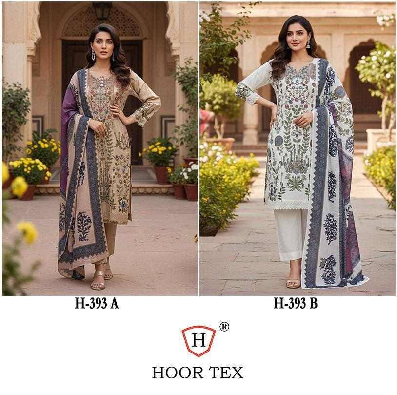 Hoor Tex Hit Design H-393 Colours By Hoor Tex H-393-A To H-393-B Series Designer Festive Pakistani Suits Collection Beautiful Stylish Fancy Colorful Party Wear & Occasional Wear Heavy Rayon With Embroidered Dresses At Wholesale Price