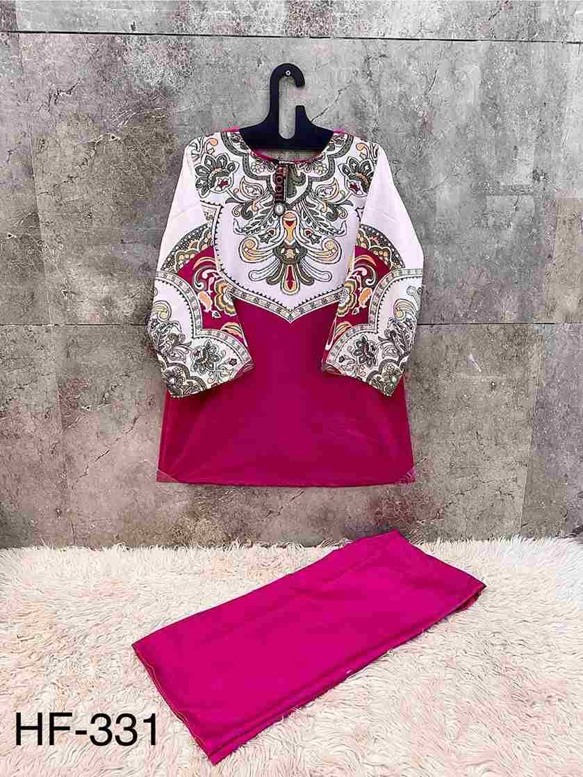 Hoor Tex Hit Design HF-327 Series By Hoor Tex HF-327 To HF-336 Series Designer Stylish Fancy Colorful Beautiful Casual Wear & Ethnic Wear Imported Rayon Satin Co-Ords At Wholesale Price