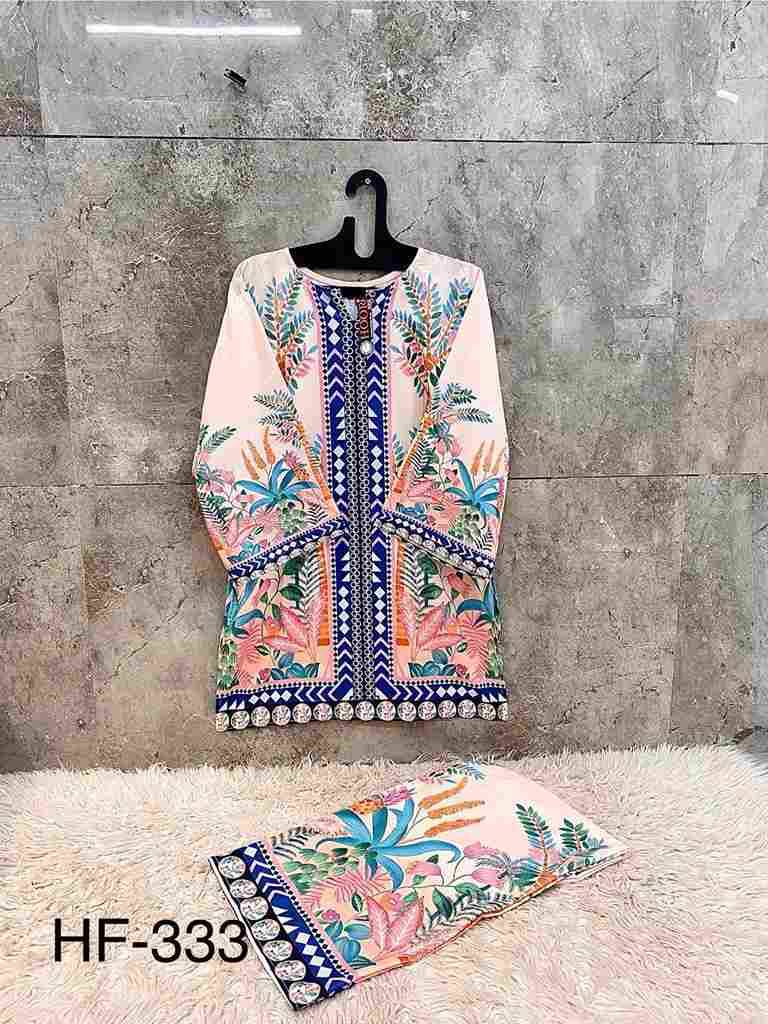 Hoor Tex Hit Design HF-327 Series By Hoor Tex HF-327 To HF-336 Series Designer Stylish Fancy Colorful Beautiful Casual Wear & Ethnic Wear Imported Rayon Satin Co-Ords At Wholesale Price