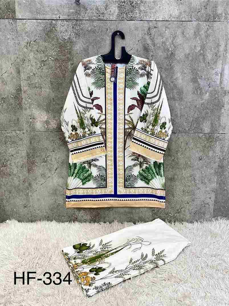 Hoor Tex Hit Design HF-327 Series By Hoor Tex HF-327 To HF-336 Series Designer Stylish Fancy Colorful Beautiful Casual Wear & Ethnic Wear Imported Rayon Satin Co-Ords At Wholesale Price