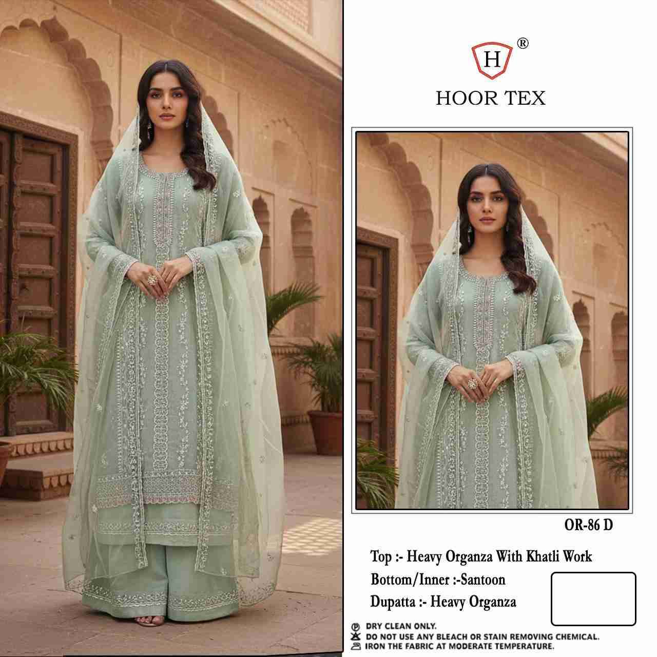 Hoor Tex Hit Design OR-86 Colours By Hoor Tex OR-86-A To OR-86-D Series Beautiful Pakistani Suits Stylish Colorful Fancy Casual Wear & Ethnic Wear Heavy Organza Embroidered Dresses At Wholesale Price
