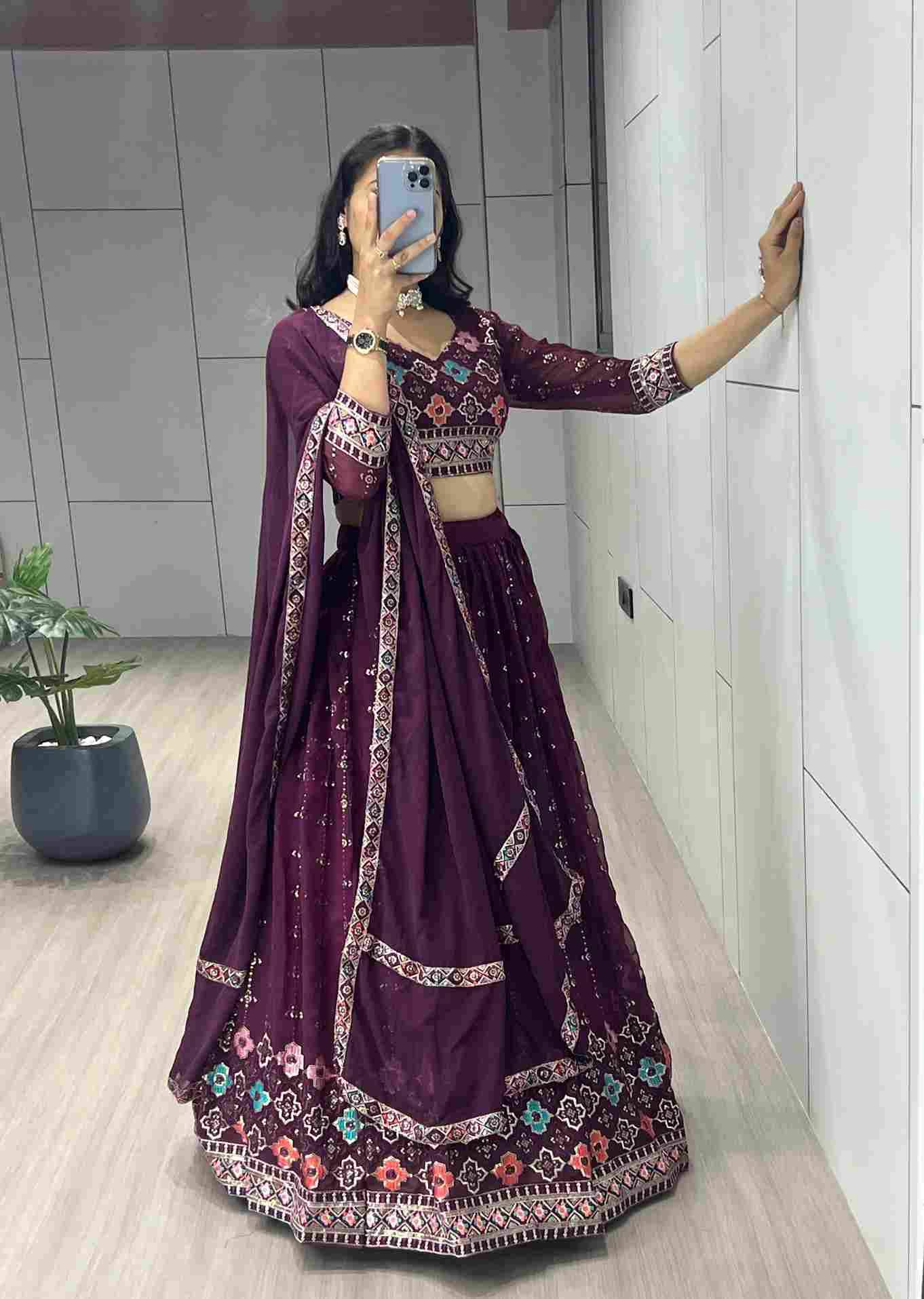 Gr-9029 Vol-2 By Fashid Wholesale Designer Beautiful Navratri Collection Occasional Wear & Party Wear Heavy Georgette Lehengas At Wholesale Price