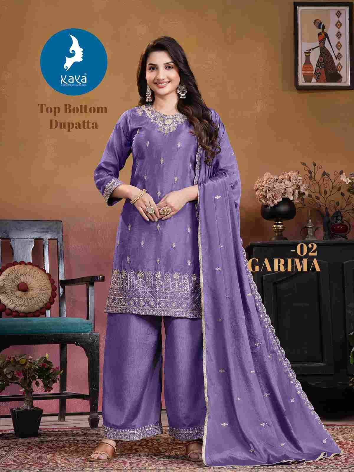 Garima By Kaya 01 To 06 Series Designer Festive Suits Beautiful Stylish Fancy Colorful Party Wear & Occasional Wear Chinnon Dresses At Wholesale Price
