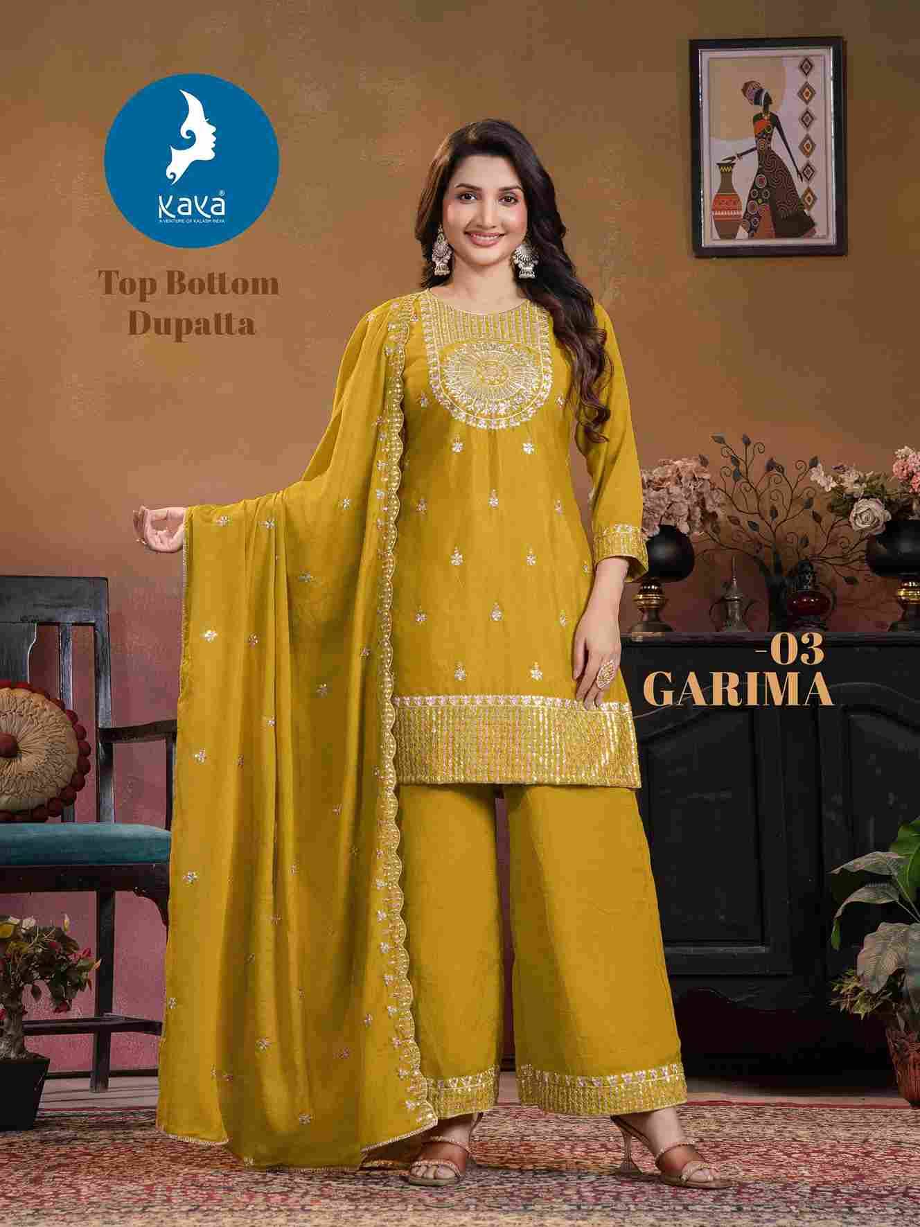 Garima By Kaya 01 To 06 Series Designer Festive Suits Beautiful Stylish Fancy Colorful Party Wear & Occasional Wear Chinnon Dresses At Wholesale Price
