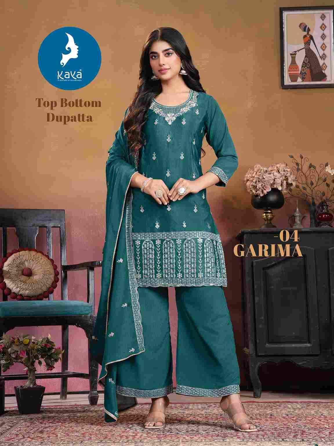 Garima By Kaya 01 To 06 Series Designer Festive Suits Beautiful Stylish Fancy Colorful Party Wear & Occasional Wear Chinnon Dresses At Wholesale Price