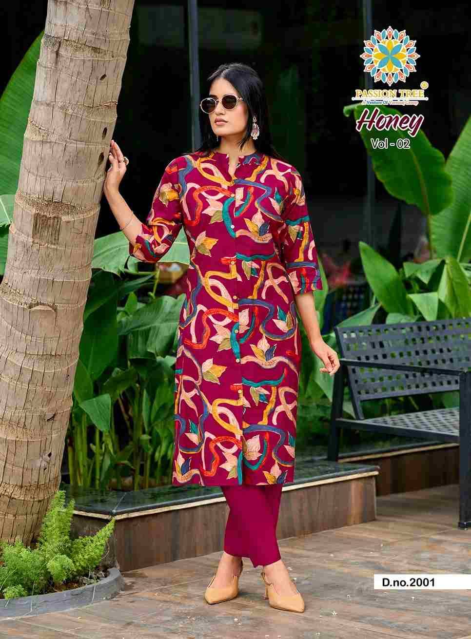 Honey Vol-2 By Passion Tree 2001 To 2006 Series Designer Collection Beautiful Stylish Fancy Colorful Party Wear & Occasional Wear Vatican Print Kurtis With Bottom At Wholesale Price