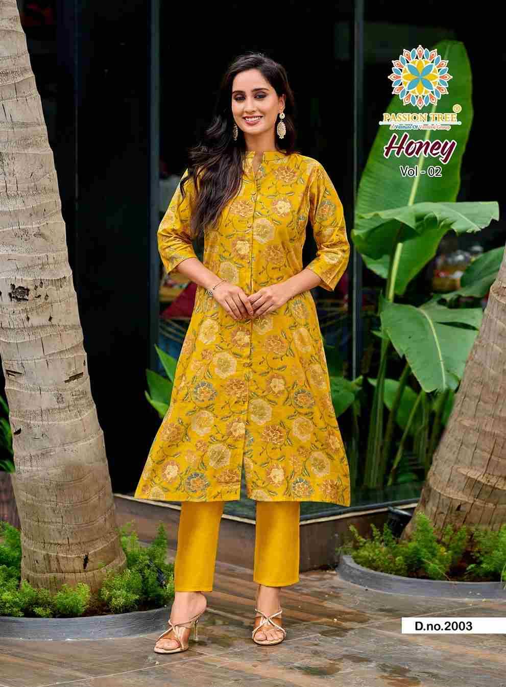 Honey Vol-2 By Passion Tree 2001 To 2006 Series Designer Collection Beautiful Stylish Fancy Colorful Party Wear & Occasional Wear Vatican Print Kurtis With Bottom At Wholesale Price