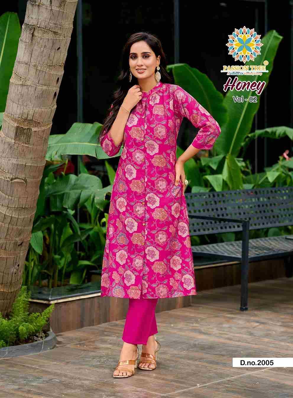 Honey Vol-2 By Passion Tree 2001 To 2006 Series Designer Collection Beautiful Stylish Fancy Colorful Party Wear & Occasional Wear Vatican Print Kurtis With Bottom At Wholesale Price