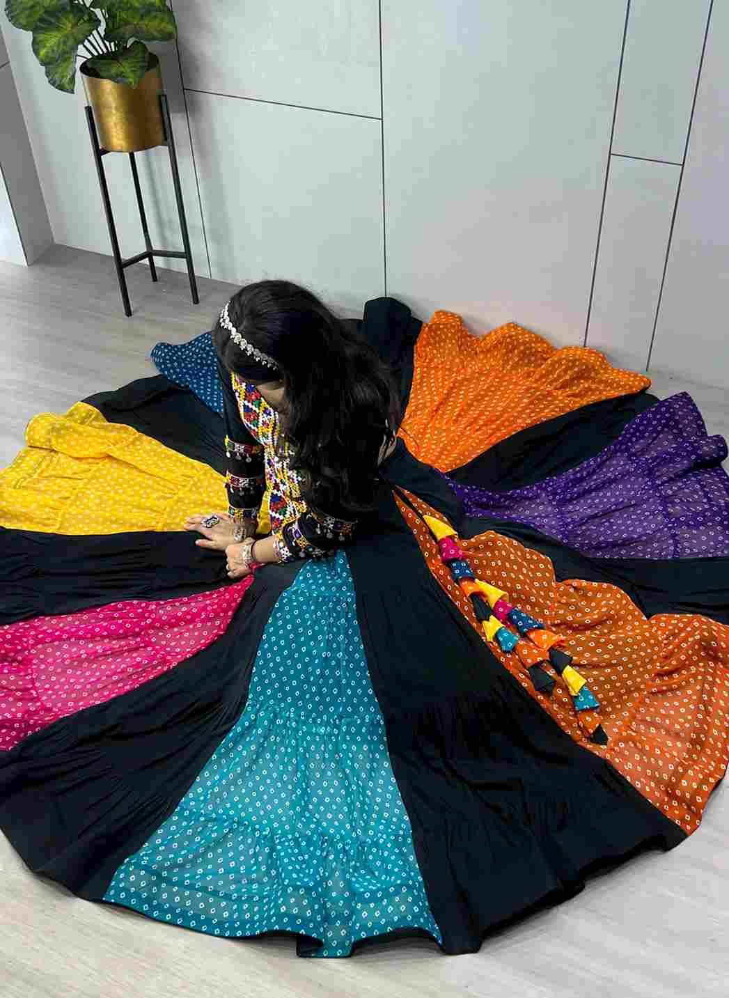 Gr-8075 By Fashid Wholesale Navratri Wear Collection Beautiful Stylish Colorful Fancy Party Wear & Occasional Wear Pure Rayon Lehengas At Wholesale Price