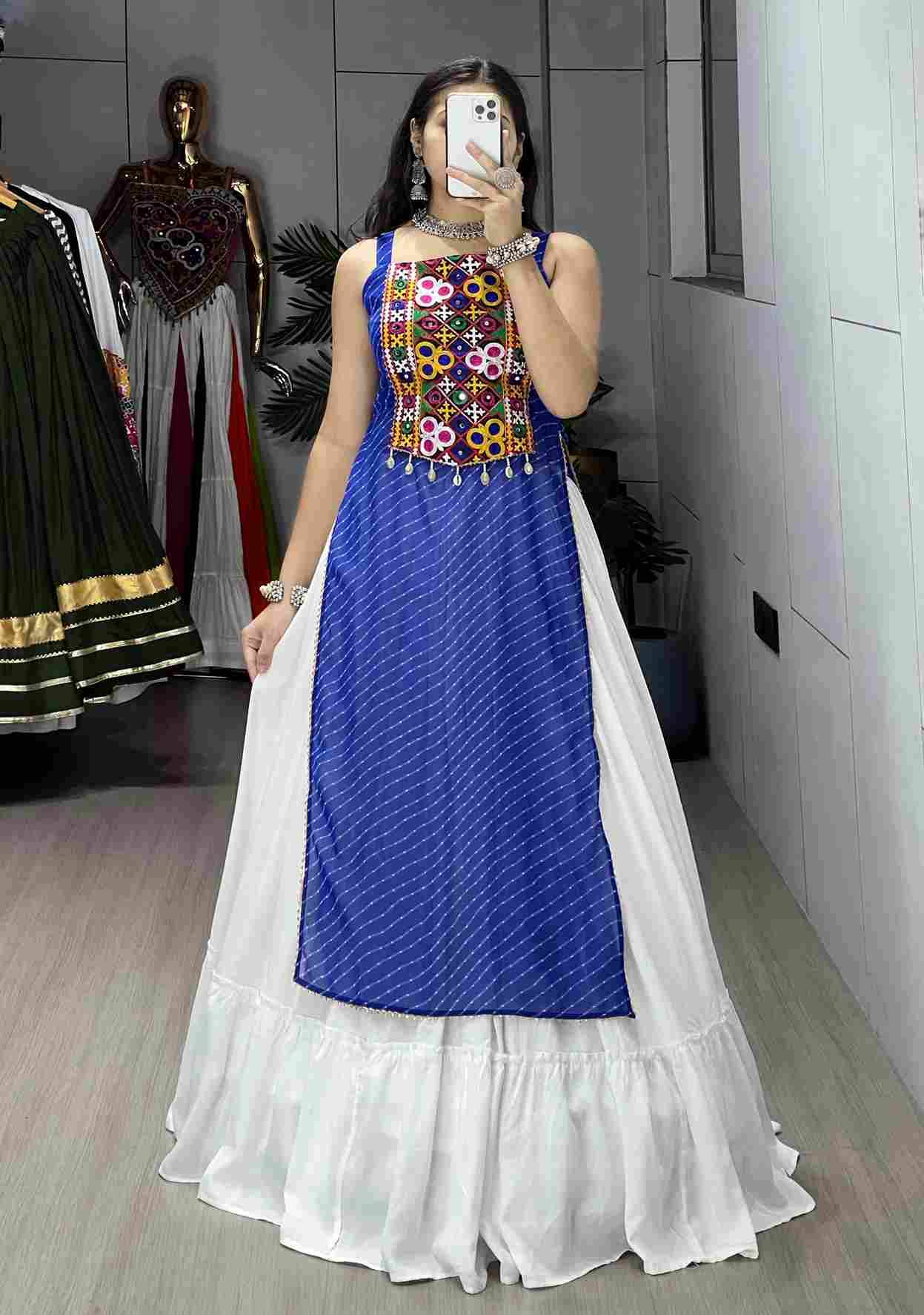 Gr-8047 By Fashid Wholesale 01 To 07 Series Navratri Wear Collection Beautiful Stylish Colorful Fancy Party Wear & Occasional Wear Pure Rayon Cotton Lehengas At Wholesale Price