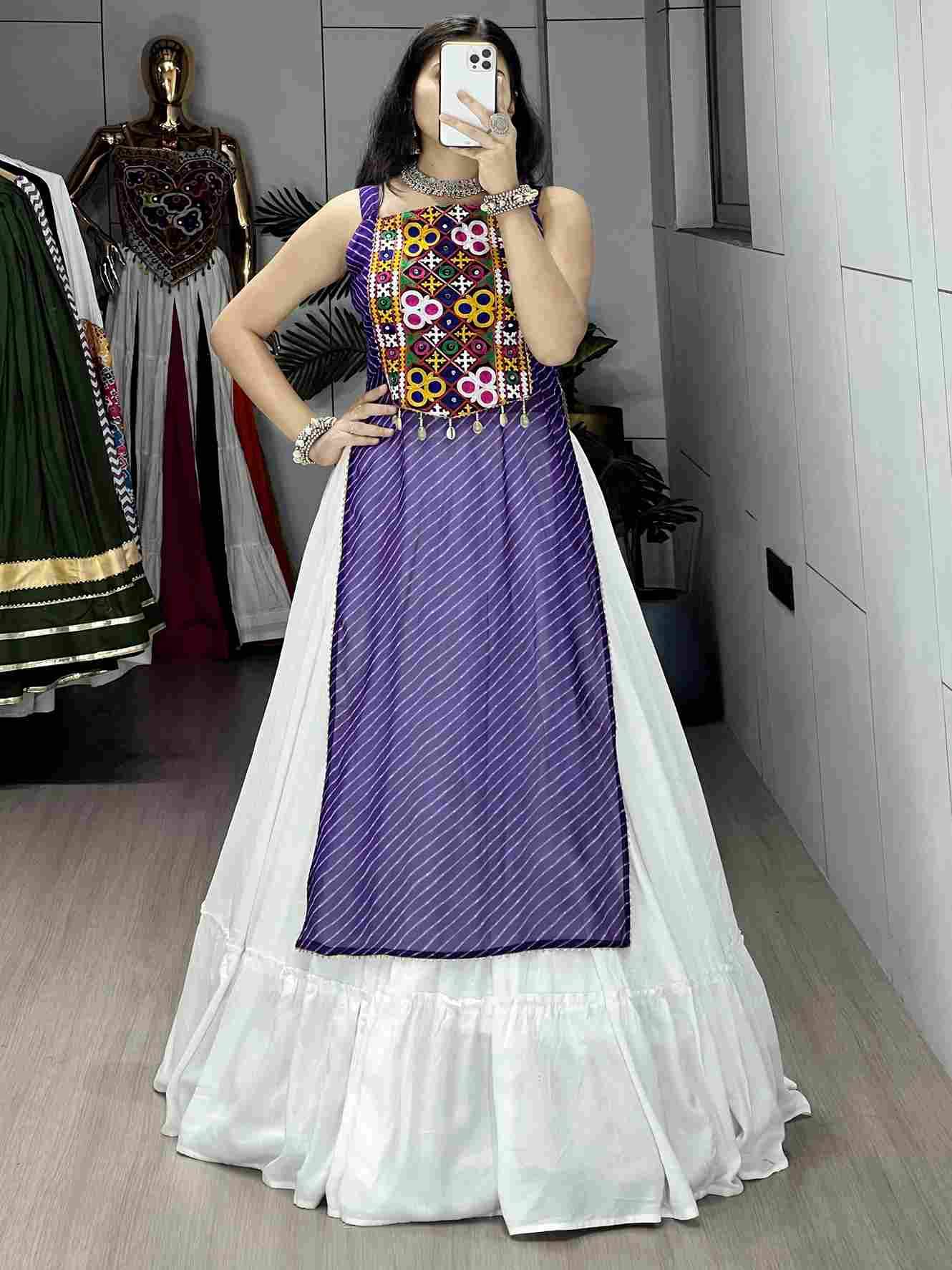 Gr-8047 By Fashid Wholesale 01 To 07 Series Navratri Wear Collection Beautiful Stylish Colorful Fancy Party Wear & Occasional Wear Pure Rayon Cotton Lehengas At Wholesale Price