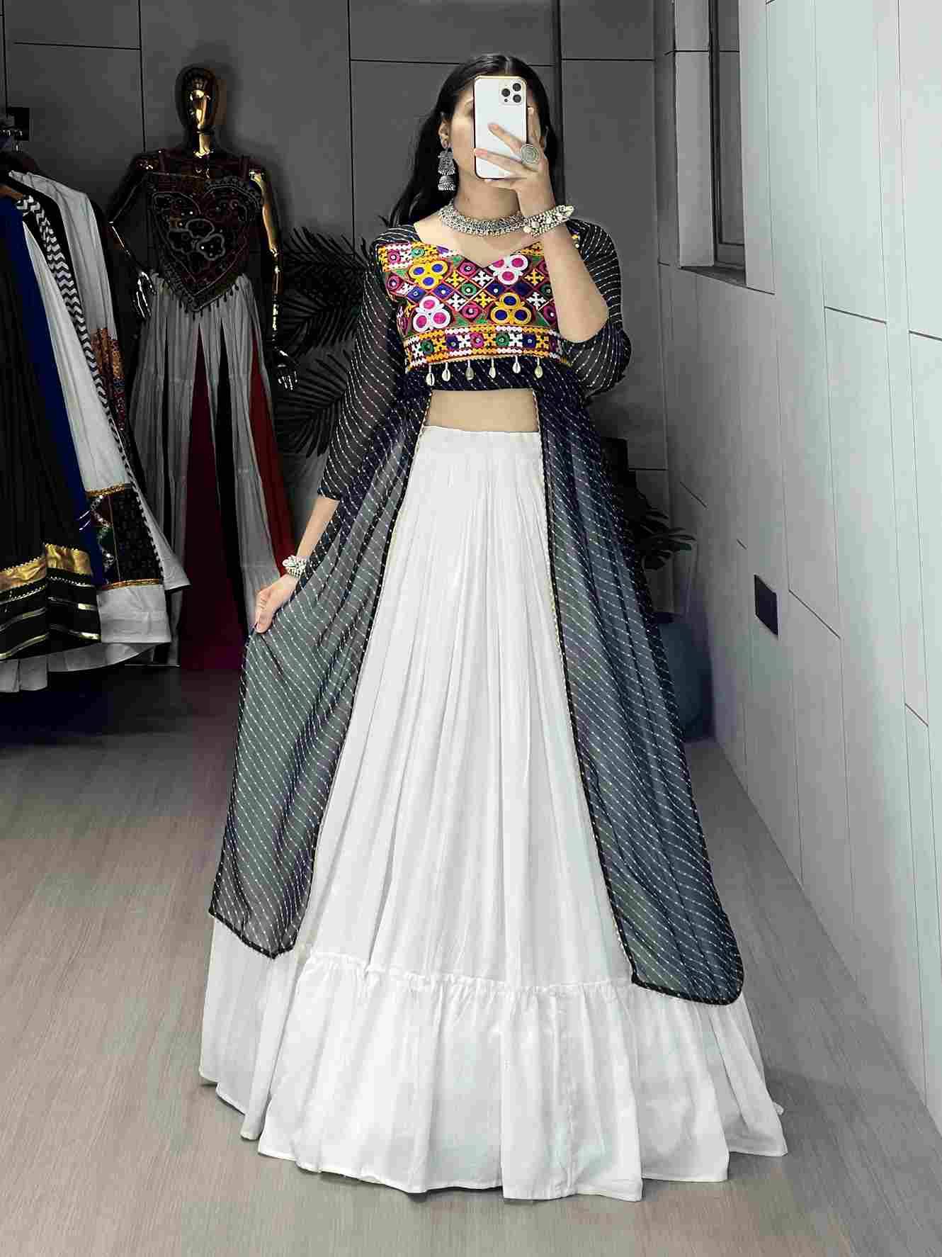 Gr-8047 By Fashid Wholesale 01 To 07 Series Navratri Wear Collection Beautiful Stylish Colorful Fancy Party Wear & Occasional Wear Pure Rayon Cotton Lehengas At Wholesale Price
