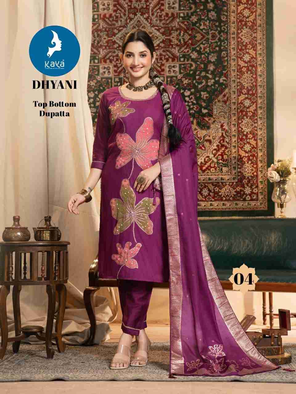 Dhyani By Kaya 01 To 06 Series Designer Festive Suits Beautiful Stylish Fancy Colorful Party Wear & Occasional Wear Chanderi Jacquard Dresses At Wholesale Price