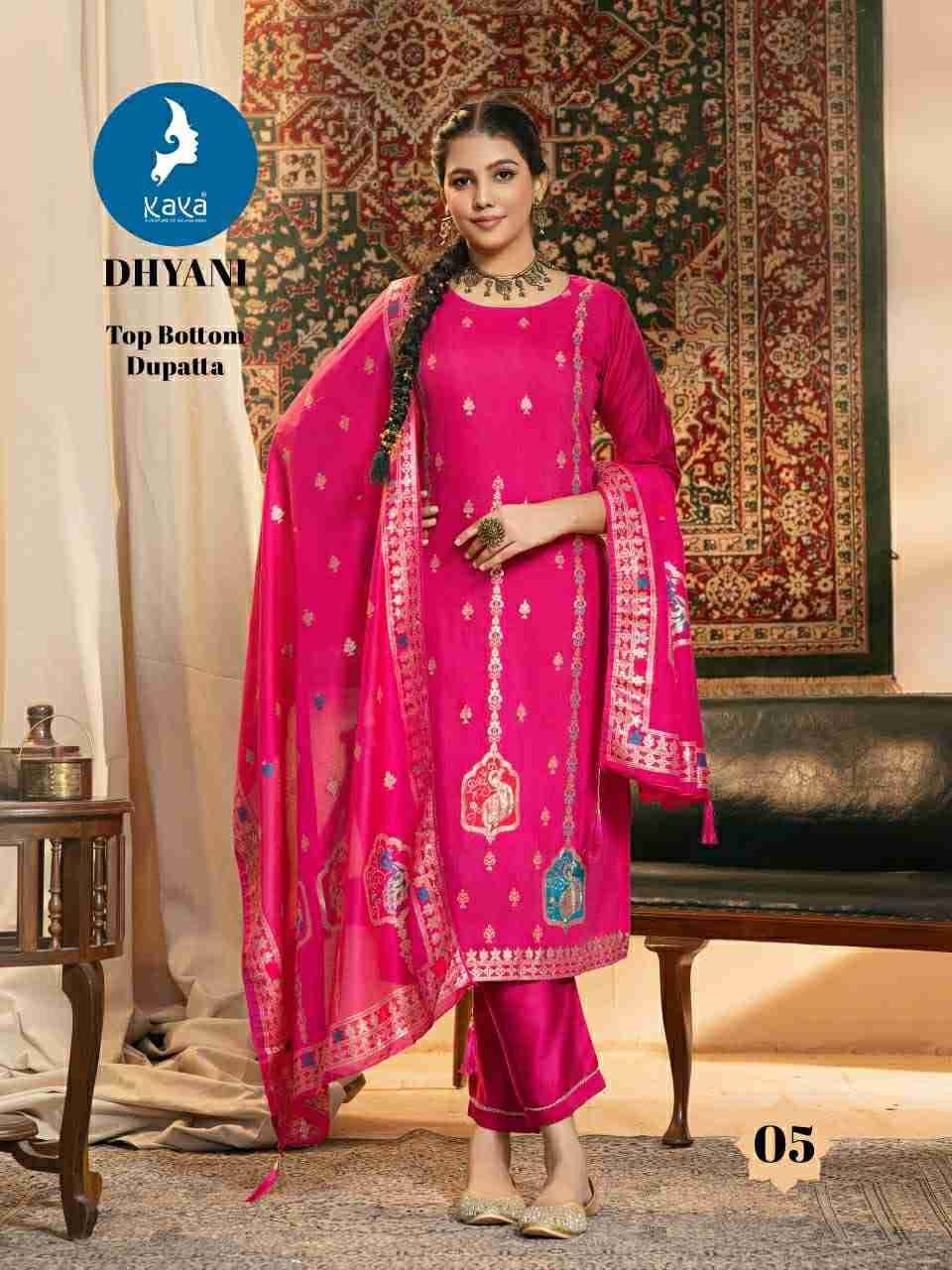 Dhyani By Kaya 01 To 06 Series Designer Festive Suits Beautiful Stylish Fancy Colorful Party Wear & Occasional Wear Chanderi Jacquard Dresses At Wholesale Price