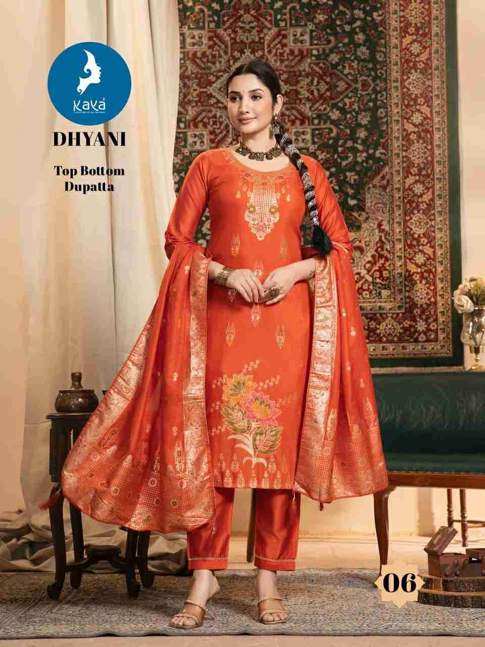 Dhyani By Kaya 01 To 06 Series Designer Festive Suits Beautiful Stylish Fancy Colorful Party Wear & Occasional Wear Chanderi Jacquard Dresses At Wholesale Price