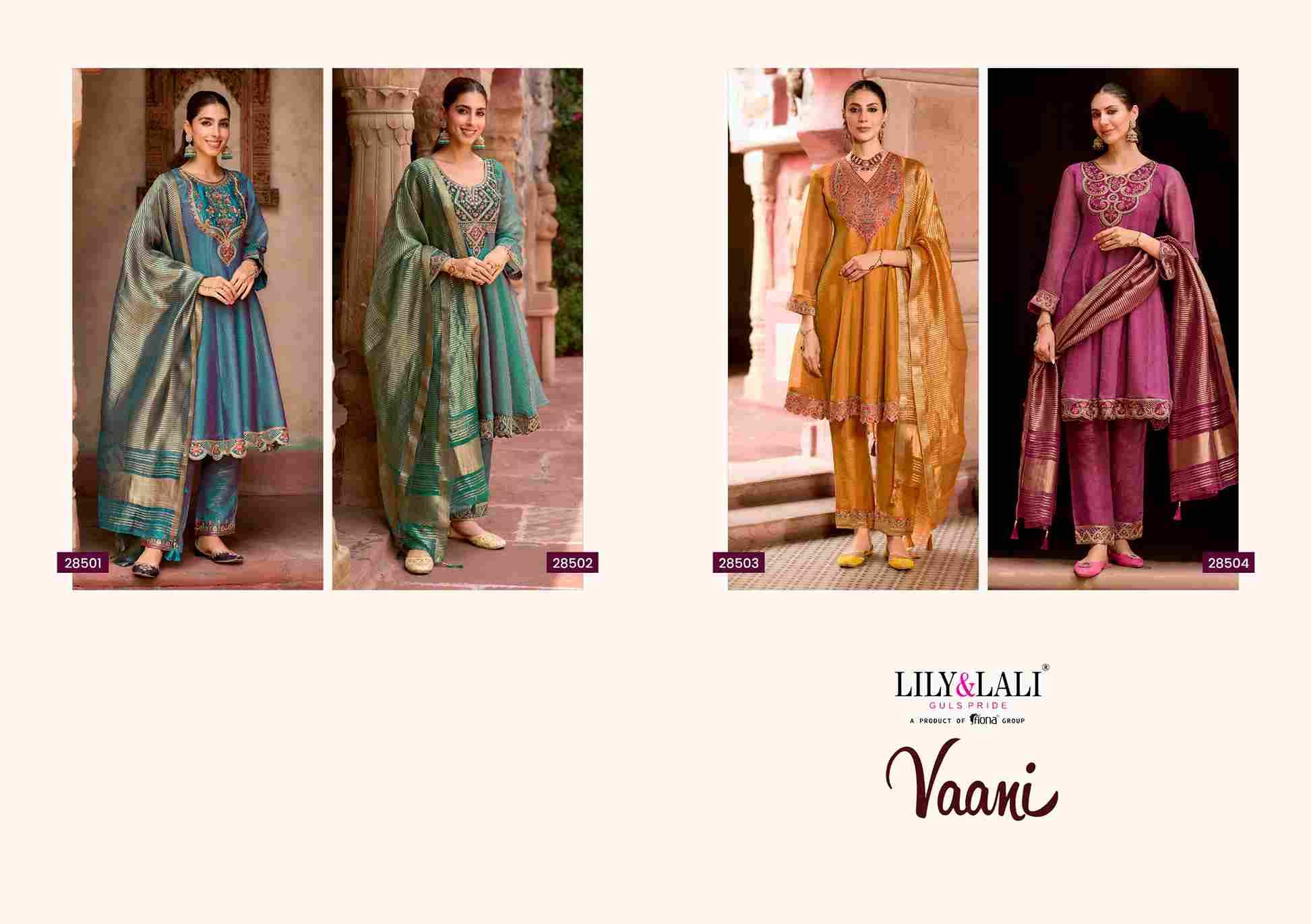 Vaani By Lily And Lali 28501 To 28504 Series Beautiful Festive Suits Colorful Stylish Fancy Casual Wear & Ethnic Wear Silk Embroidery Dresses At Wholesale Price