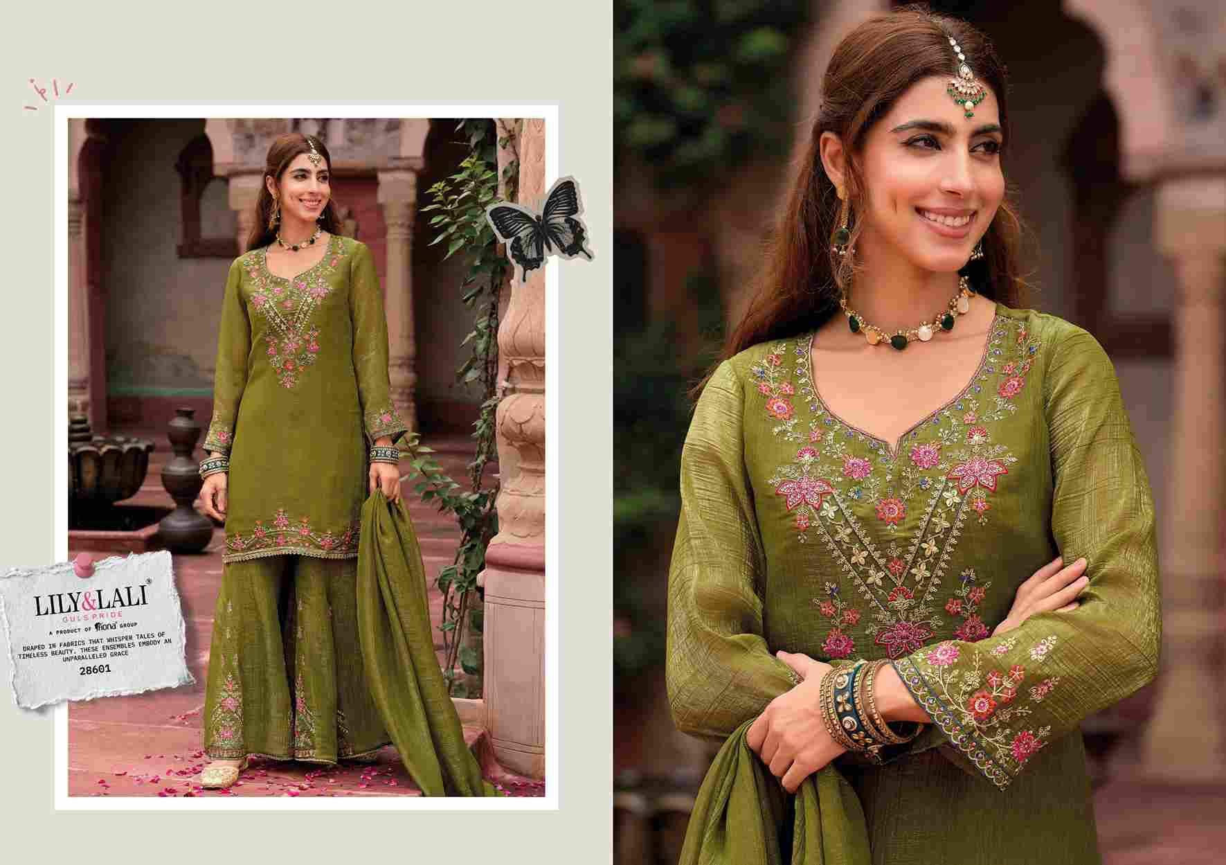 Lashkara By Lily And Lali 28601 To 28604 Series Beautiful Festive Suits Colorful Stylish Fancy Casual Wear & Ethnic Wear Silk Embroidery Dresses At Wholesale Price