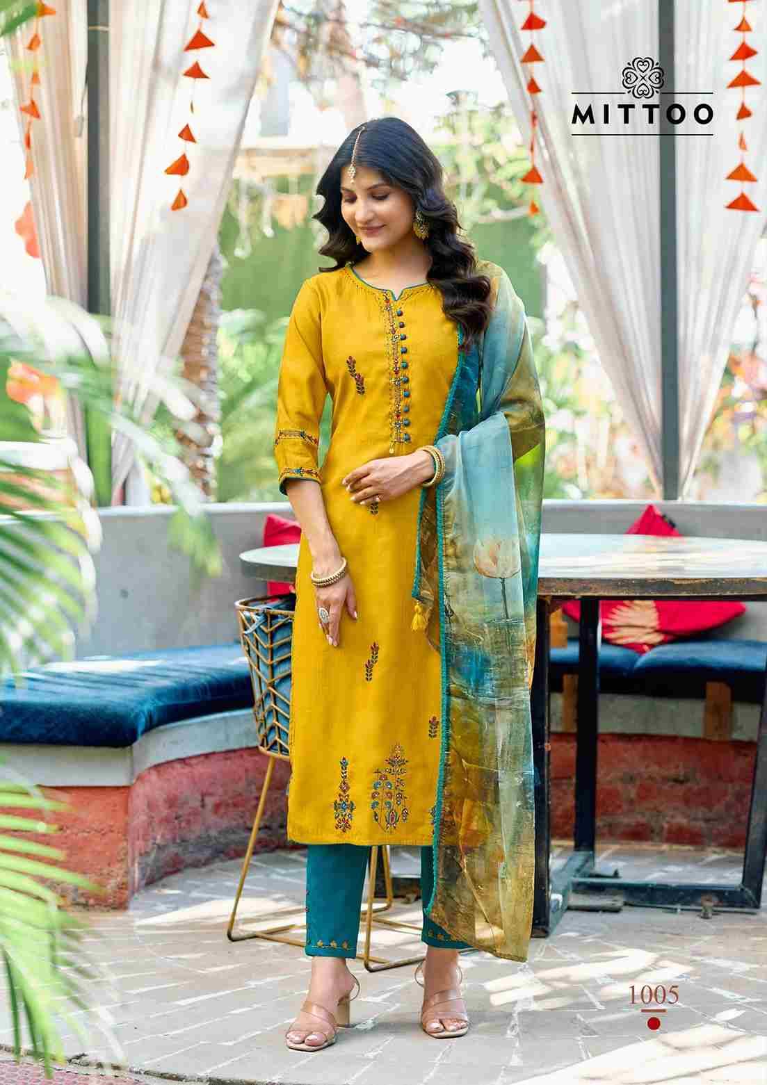 Khoobsurat By Mittoo 1001 To 1006 Series Designer Festive Suits Beautiful Stylish Fancy Colorful Party Wear & Occasional Wear Viscose Weaving Dresses At Wholesale Price
