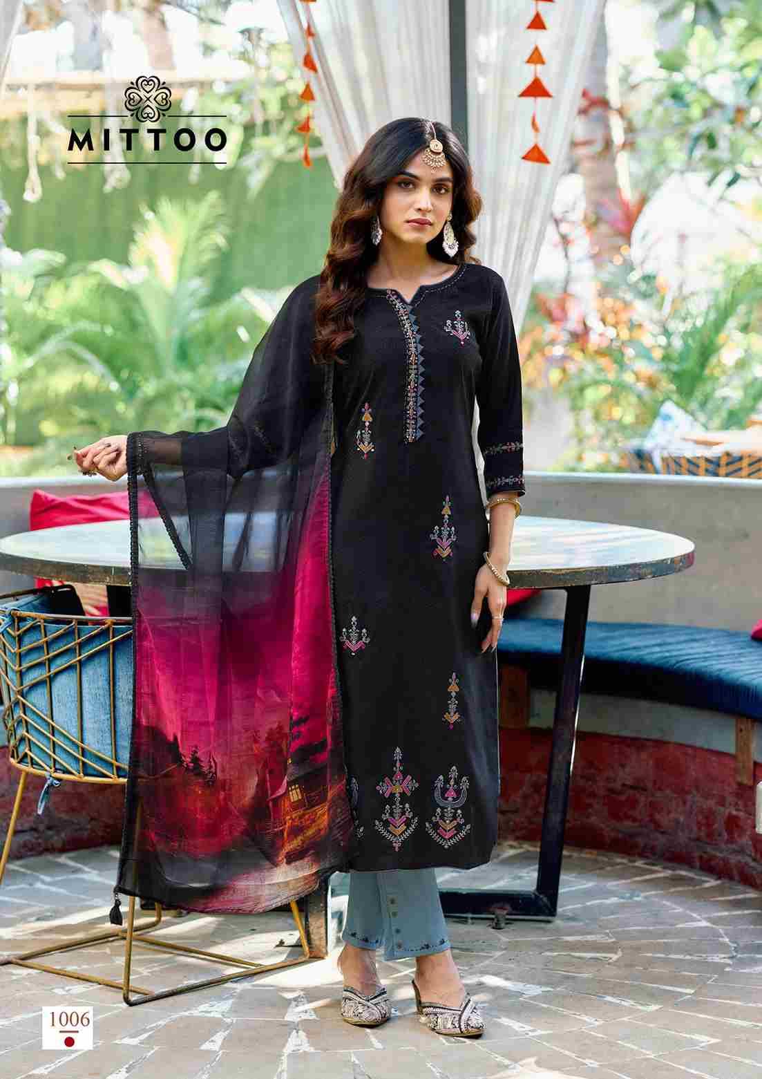 Khoobsurat By Mittoo 1001 To 1006 Series Designer Festive Suits Beautiful Stylish Fancy Colorful Party Wear & Occasional Wear Viscose Weaving Dresses At Wholesale Price