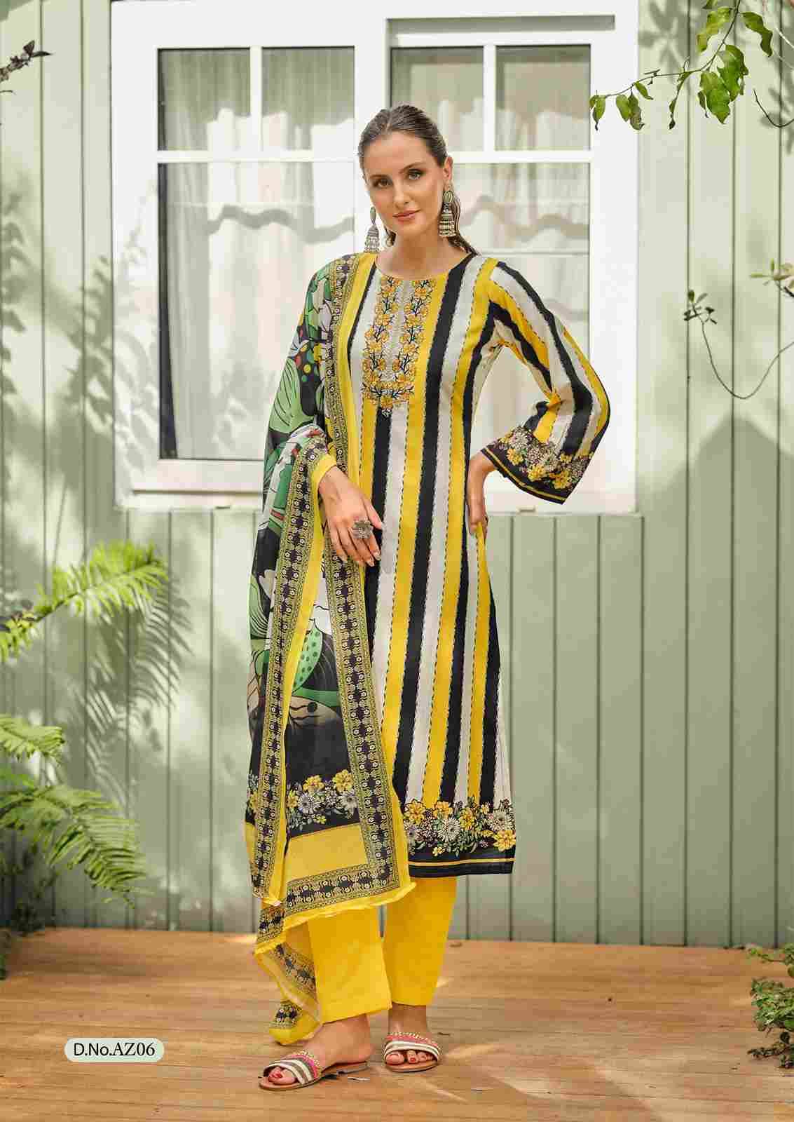 Azaa By Nisanka 01 To 06 Series Wholesale Designer Festive Suits Collection Beautiful Stylish Fancy Colorful Party Wear & Occasional Wear Pure Jam Satin Print Dresses At Wholesale Price
