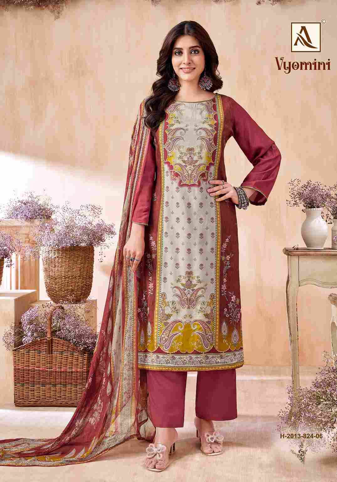 Vyomini By Alok Suit 2013-824-01 To 2013-824-06 Series Beautiful Festive Suits Stylish Fancy Colorful Casual Wear & Ethnic Wear Pure Viscose Muslin Dresses At Wholesale Price
