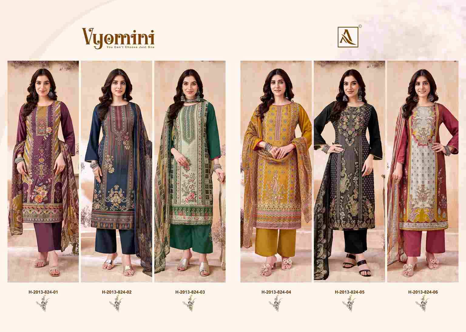 Vyomini By Alok Suit 2013-824-01 To 2013-824-06 Series Beautiful Festive Suits Stylish Fancy Colorful Casual Wear & Ethnic Wear Pure Viscose Muslin Dresses At Wholesale Price
