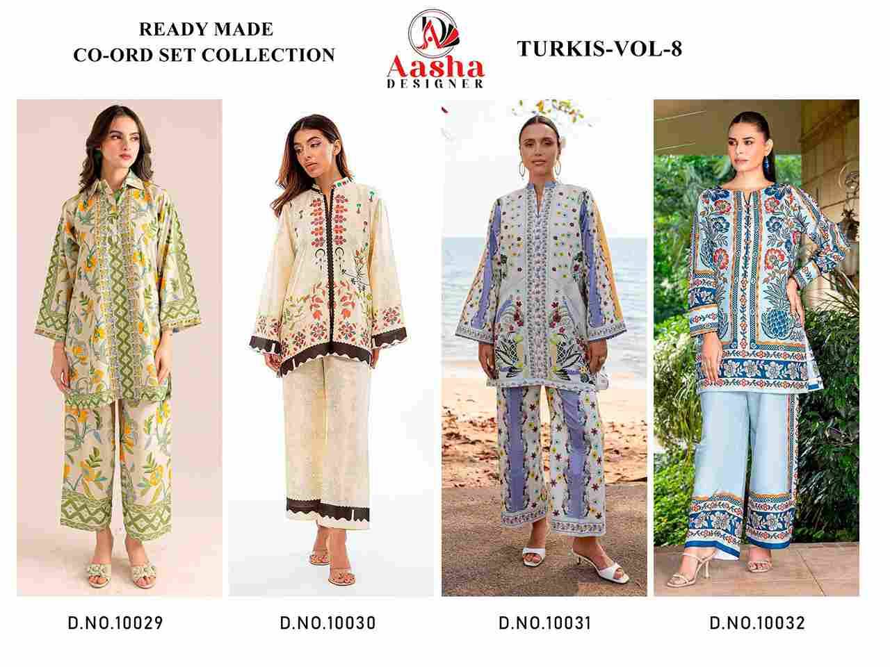 Turkis Vol-8 By Aasha Designer 10029 To 10032 Series Designer Stylish Fancy Colorful Beautiful Casual Wear & Ethnic Wear Modal Satin Co-Ords At Wholesale Price
