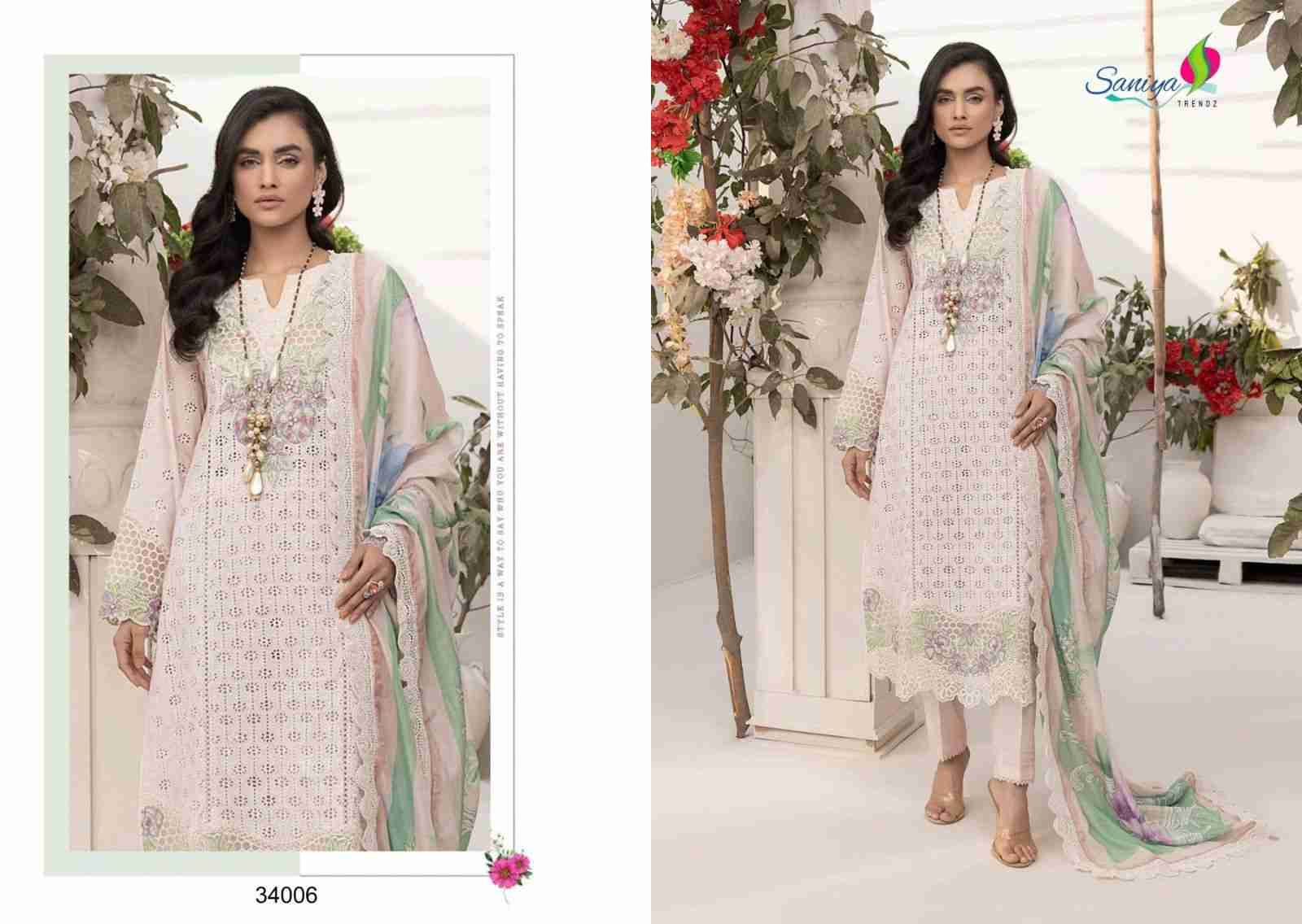 Adan Libas Chikankari Vol-34 By Saniya Trendz Beautiful Pakistani Suits Colorful Stylish Fancy Casual Wear & Ethnic Wear Cotton Embroidered Dresses At Wholesale Price