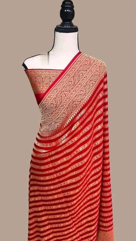Lc-556 By Fashid Wholesale 01 To 10 Series Indian Traditional Wear Collection Beautiful Stylish Fancy Colorful Party Wear & Occasional Wear Pure Soft Khadi Georgette Silk Sarees At Wholesale Price